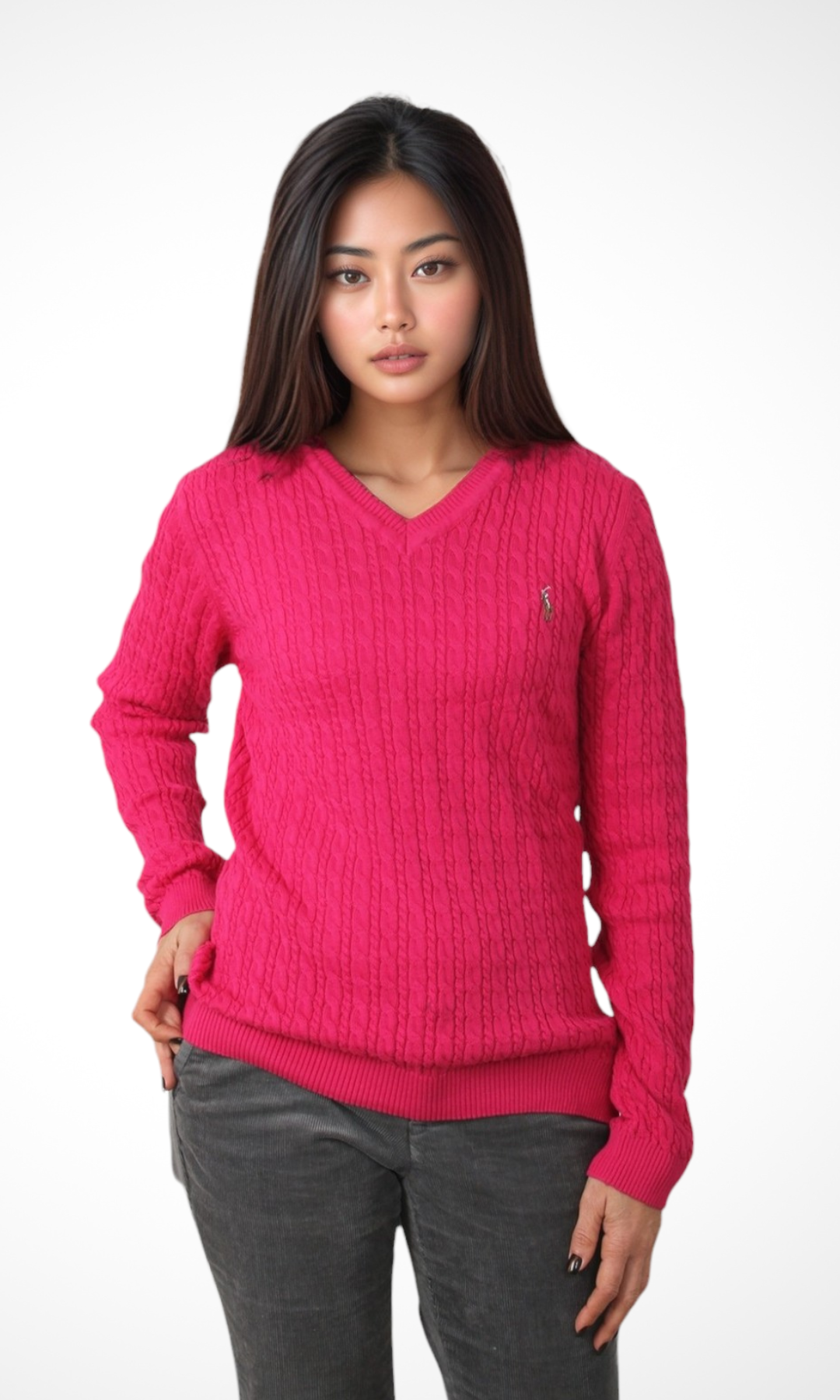 Women Knit Jumper (Fuchsia)