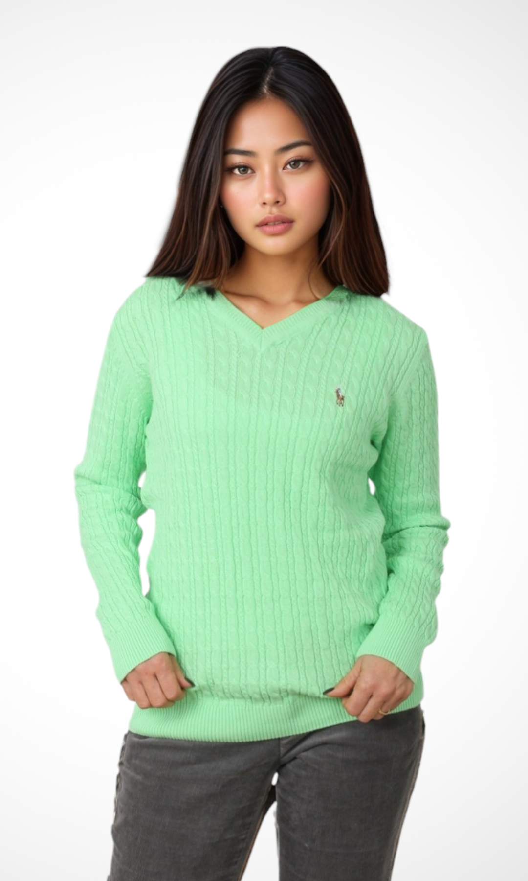 Women Knit Jumper (Light Green)