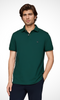 Original Men Solid Cotton Polo Shirt 2 buttons (Dark Green)