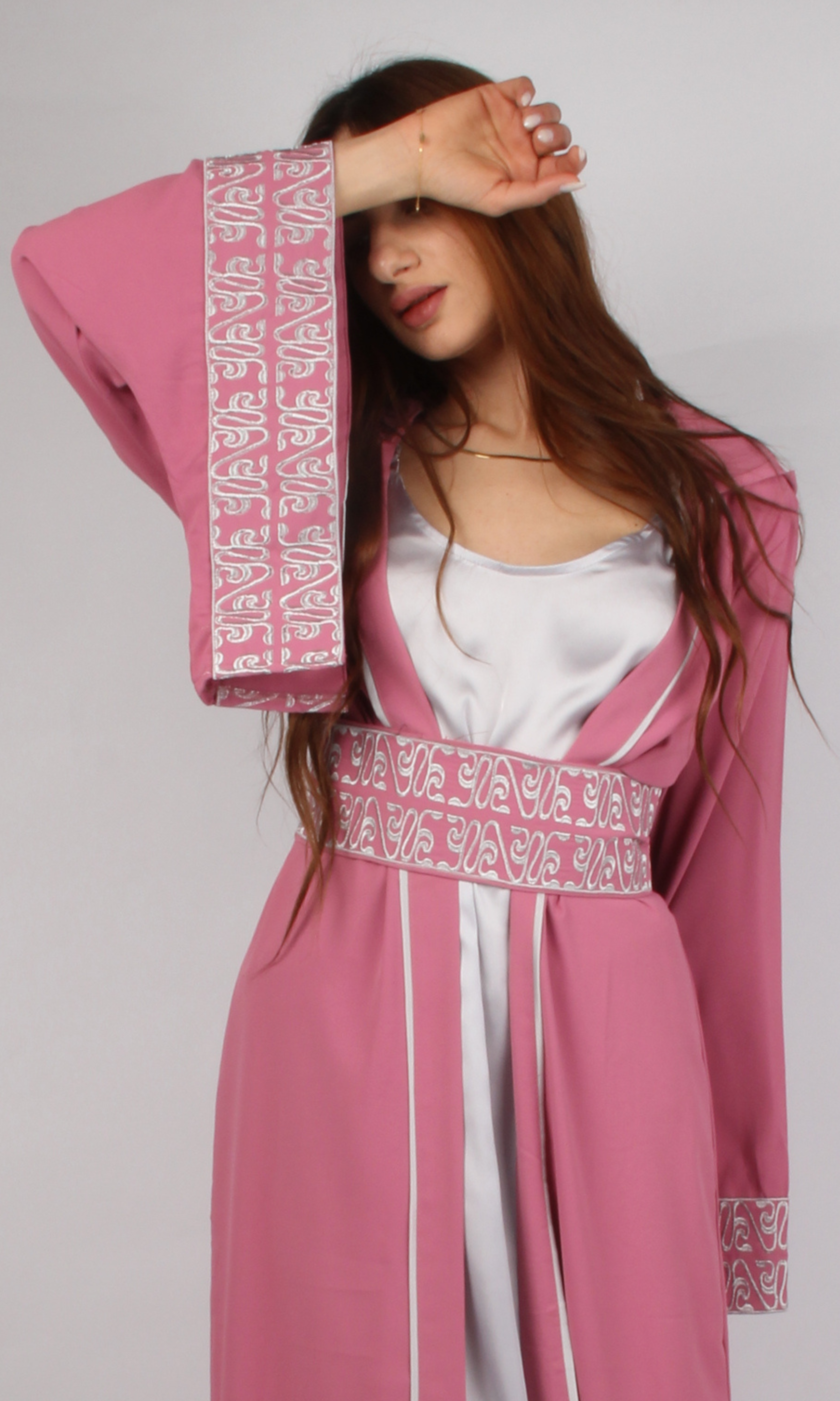 Women Dress Kaftan With Belt & Capuchon (kashmir)