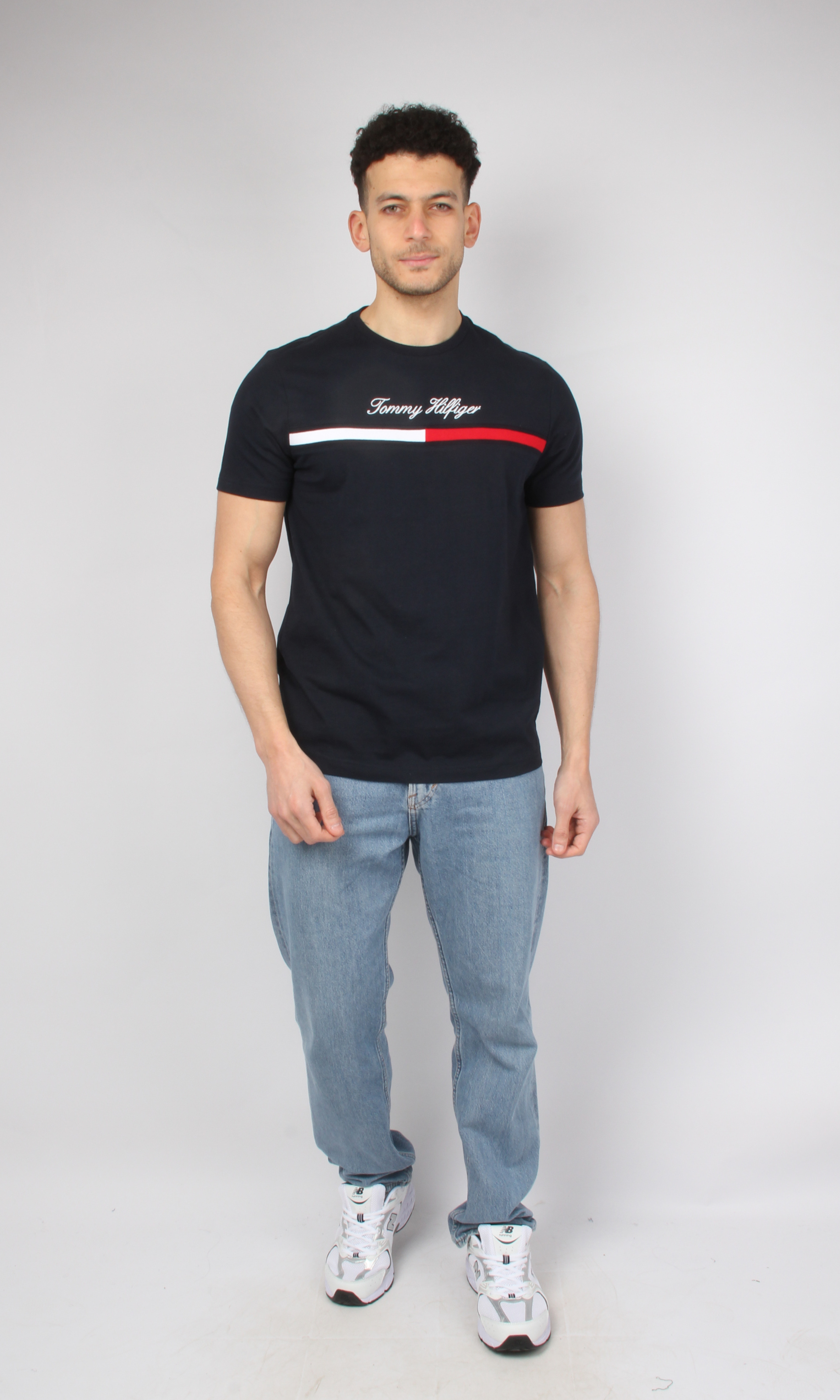 Original Men T-Shirt Signature Flag Logo (Navy)