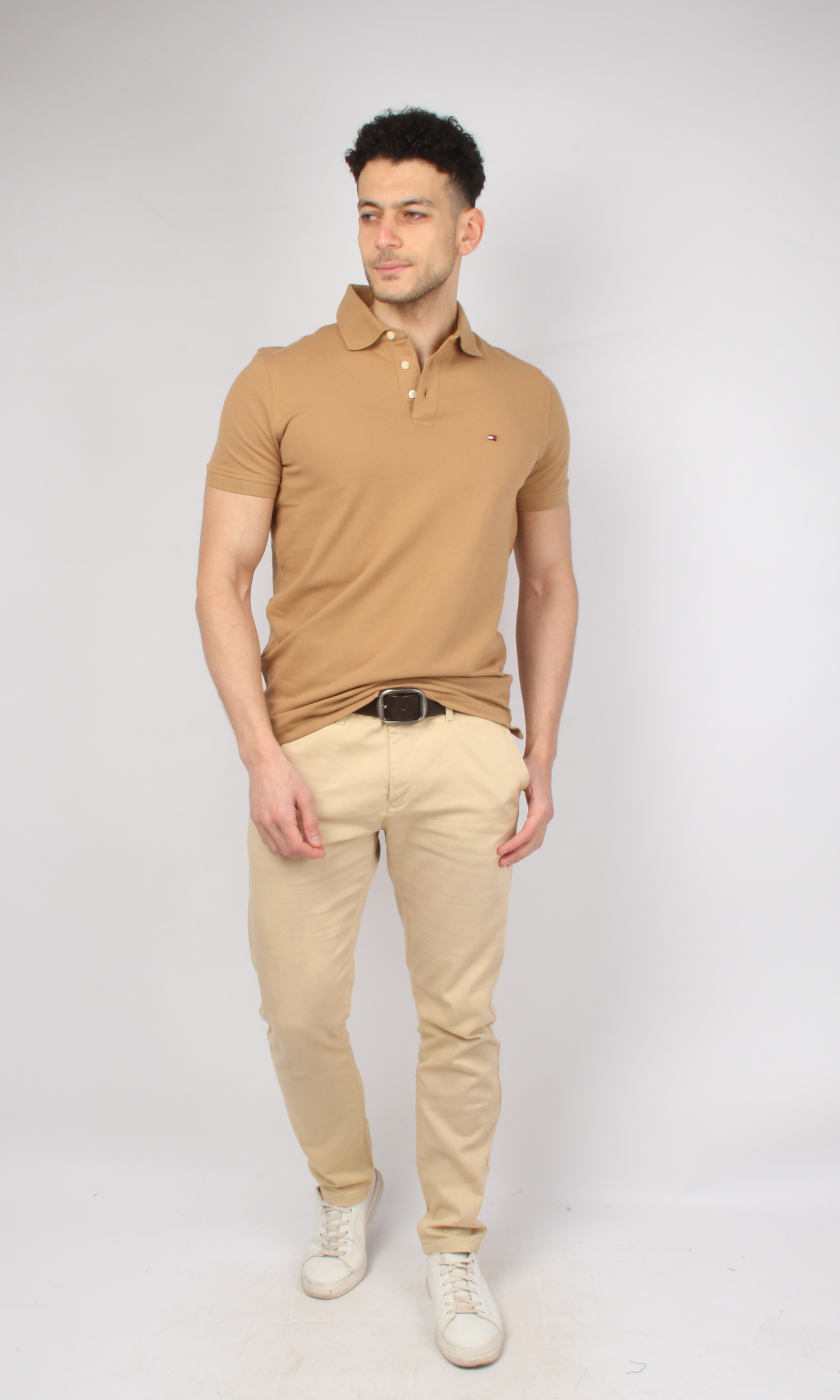 Original Men Solid Polo T-Shirt 3 buttons (Café)