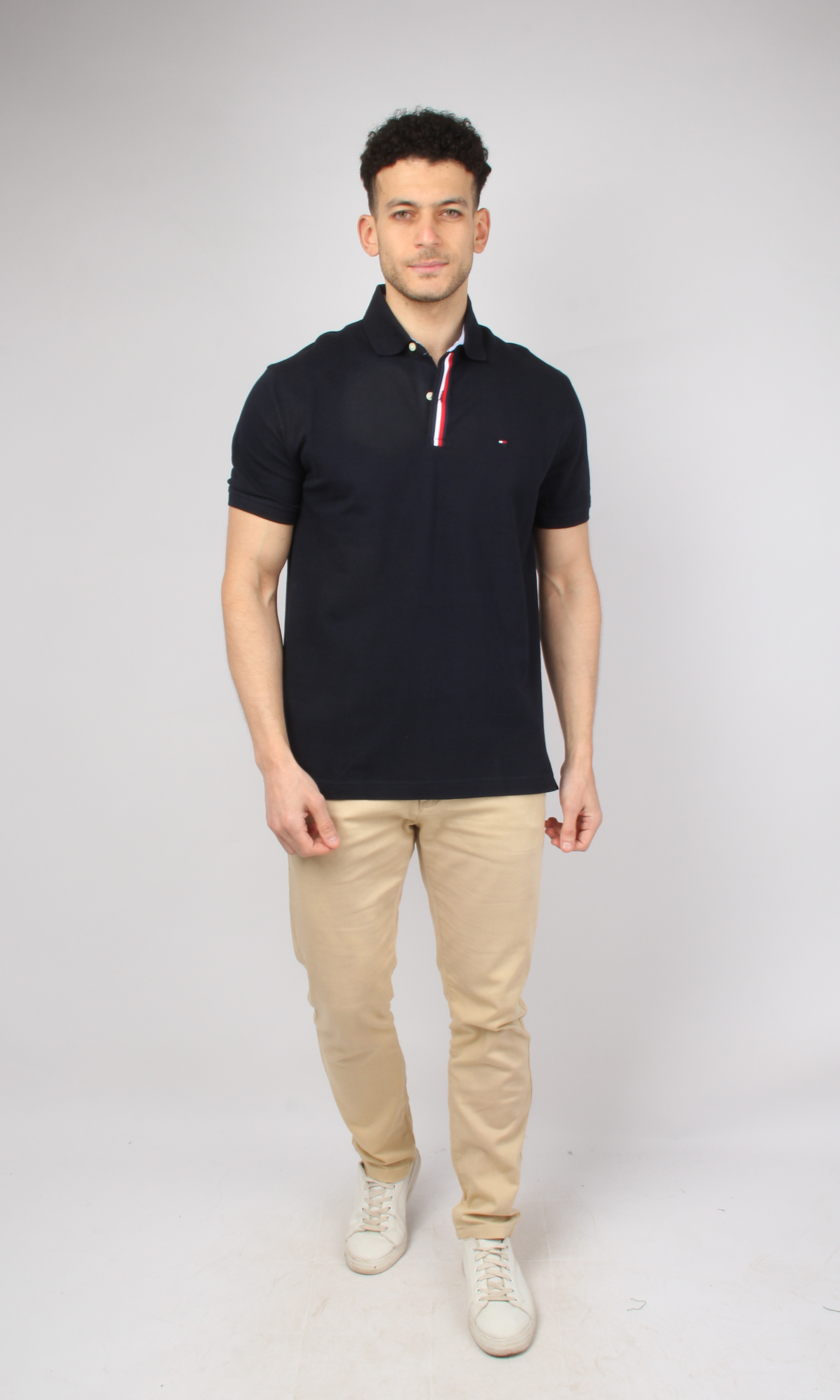 Original Men Polo T-Shirt - Collar Flag (Dark Blue)