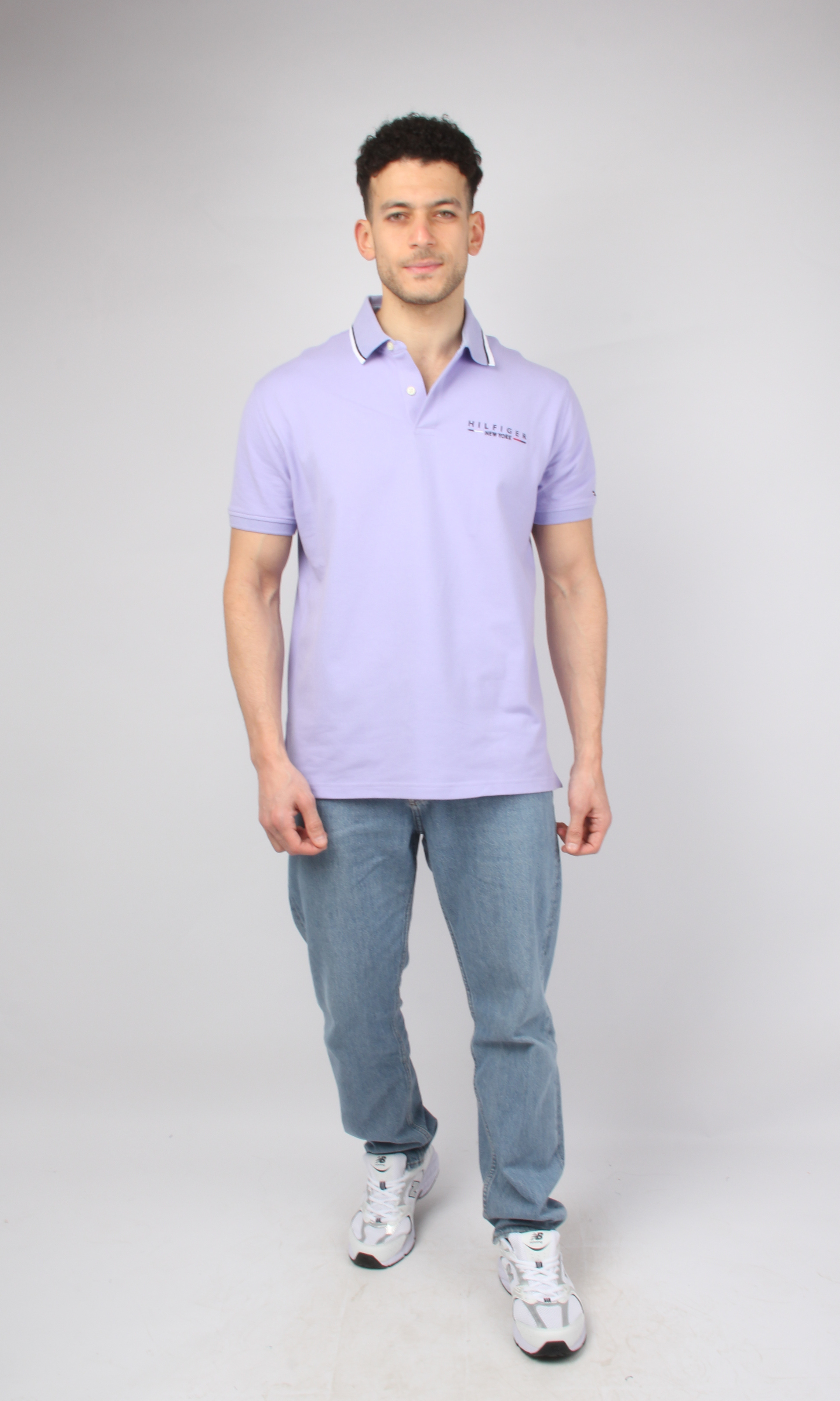 Original Men Solid T-Shirt Side Logo (Lilac)