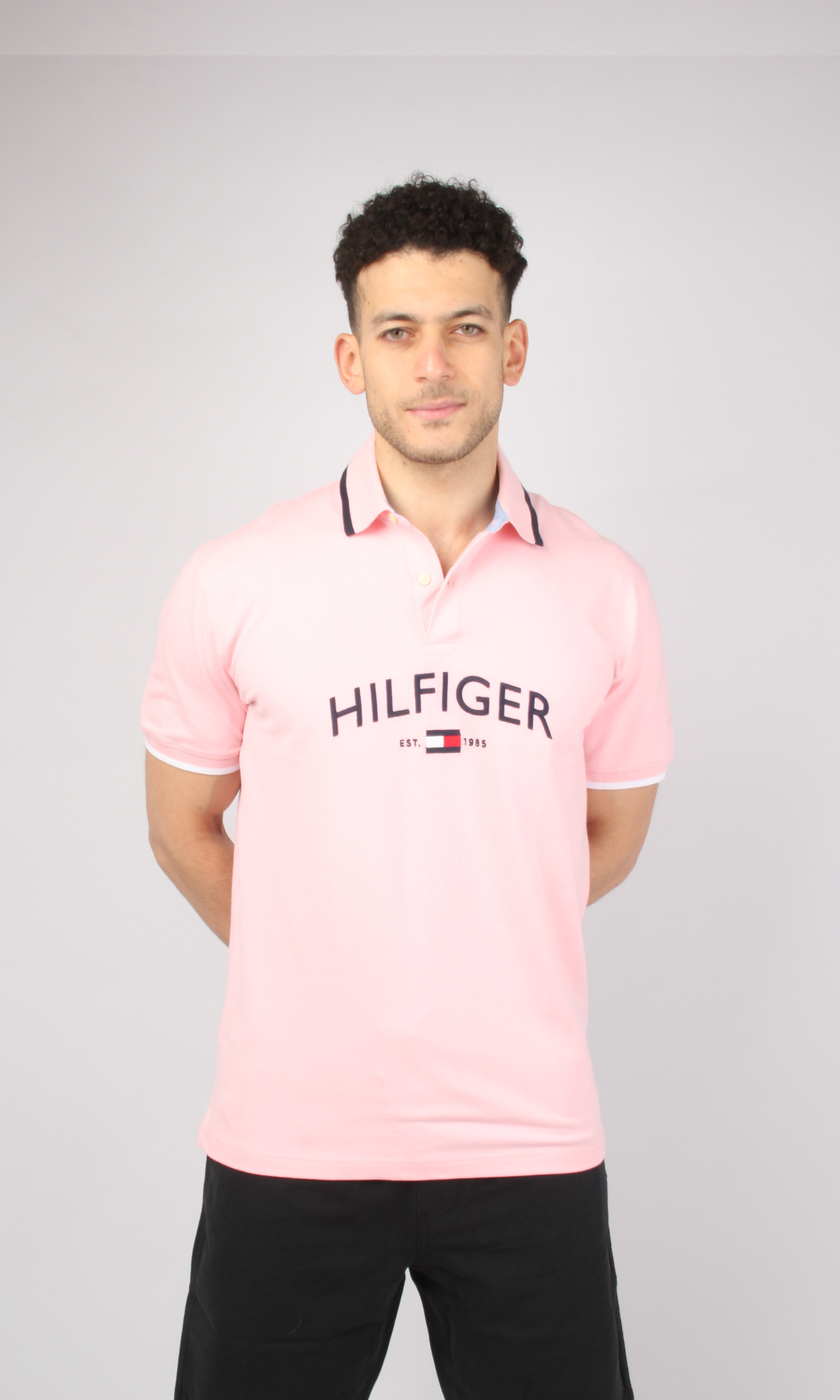 Original Men Polo T-Shirt HILFIGER (Pink))