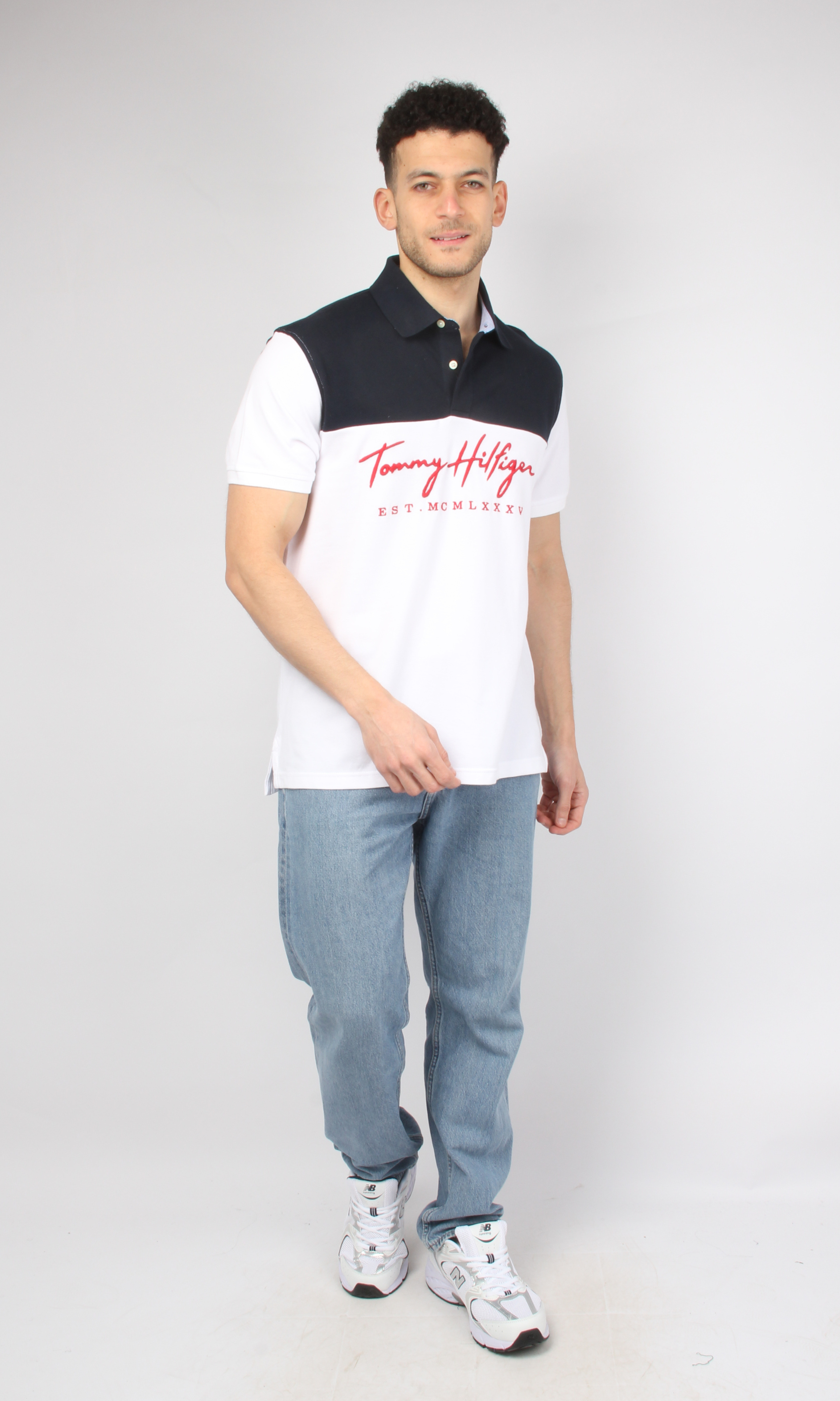 Original Men Polo T-Shirt (Dark Blue*White)