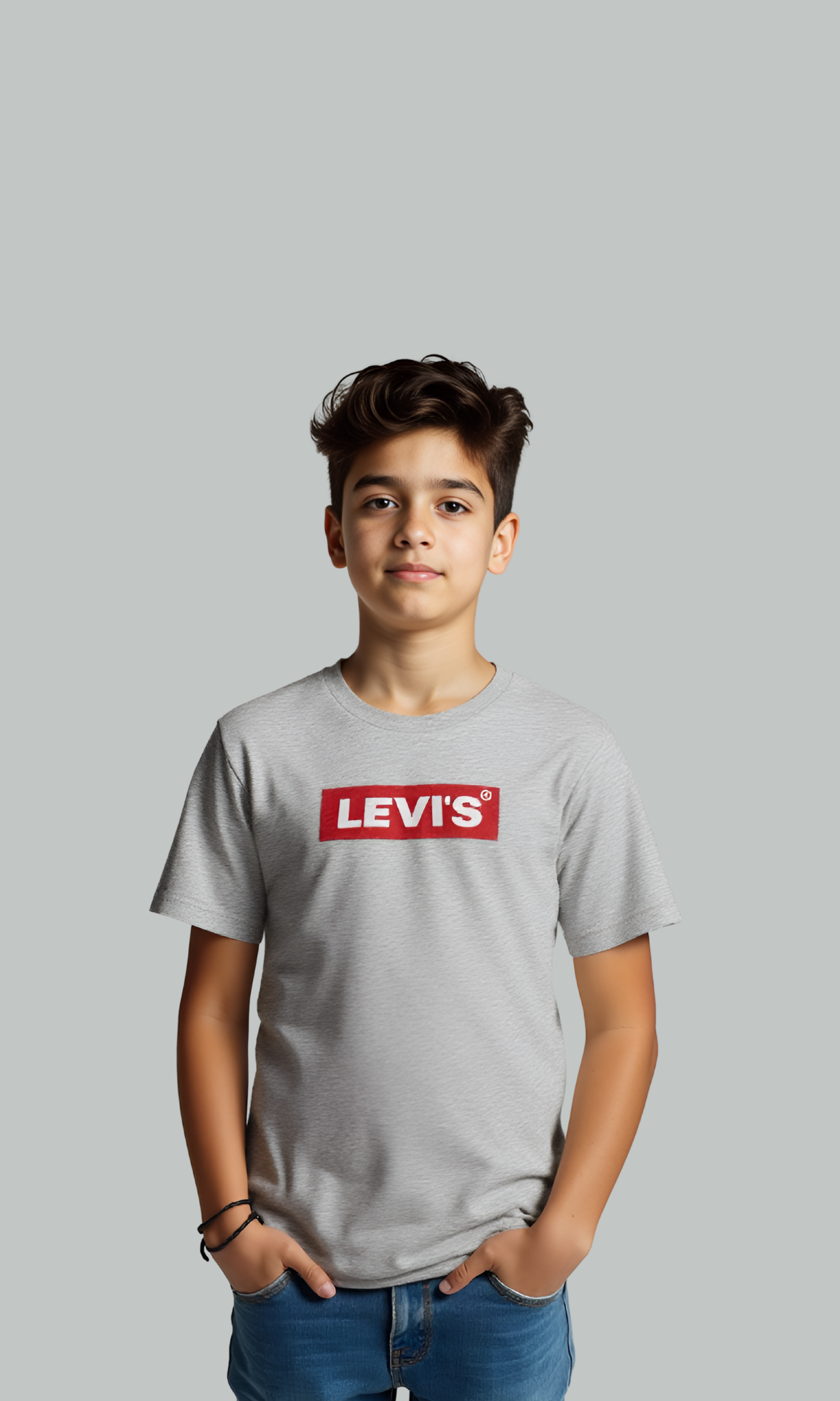 Kids Levi's Short Sleeve T-shirt (Grey)