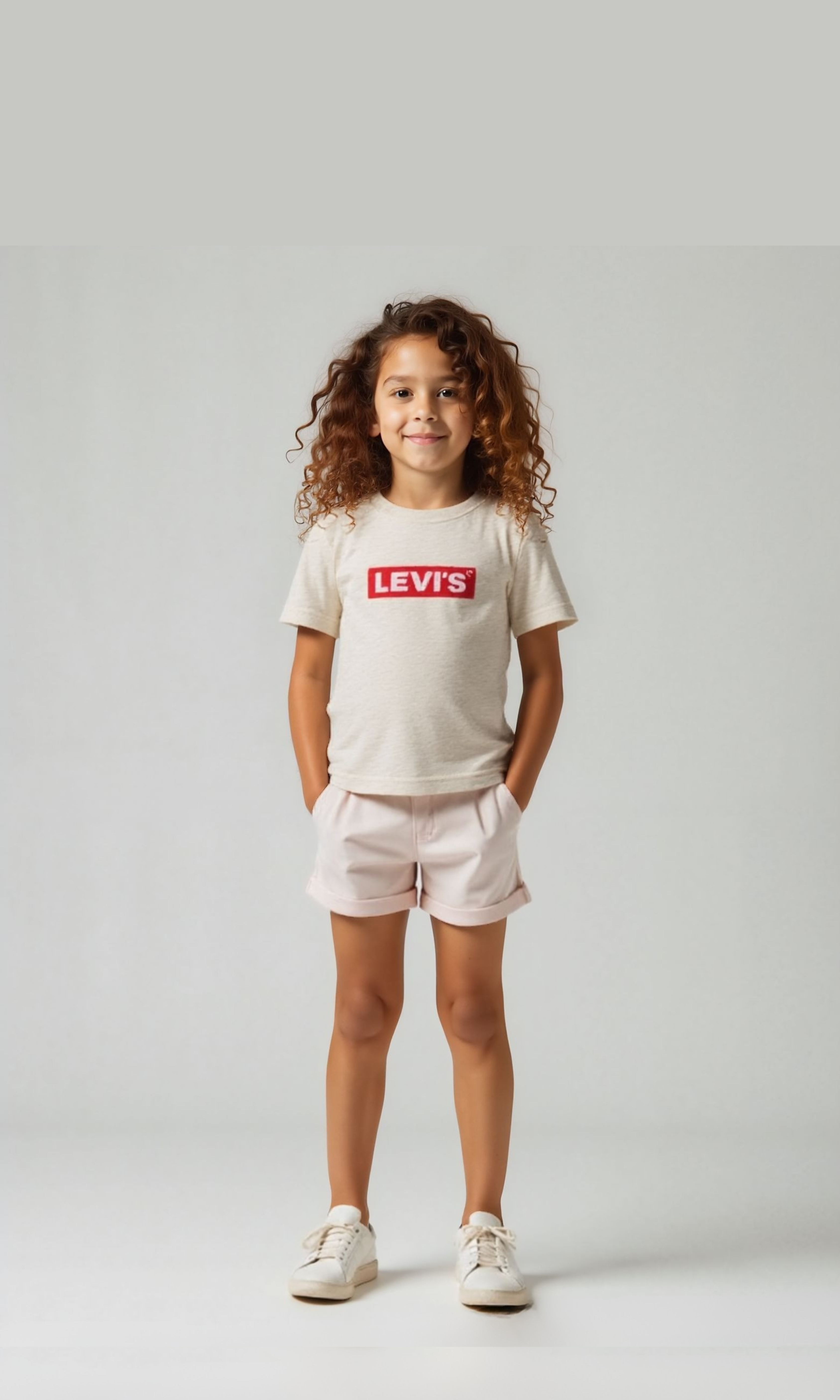 Kids Levi's Short Sleeve T-shirt (Beige)
