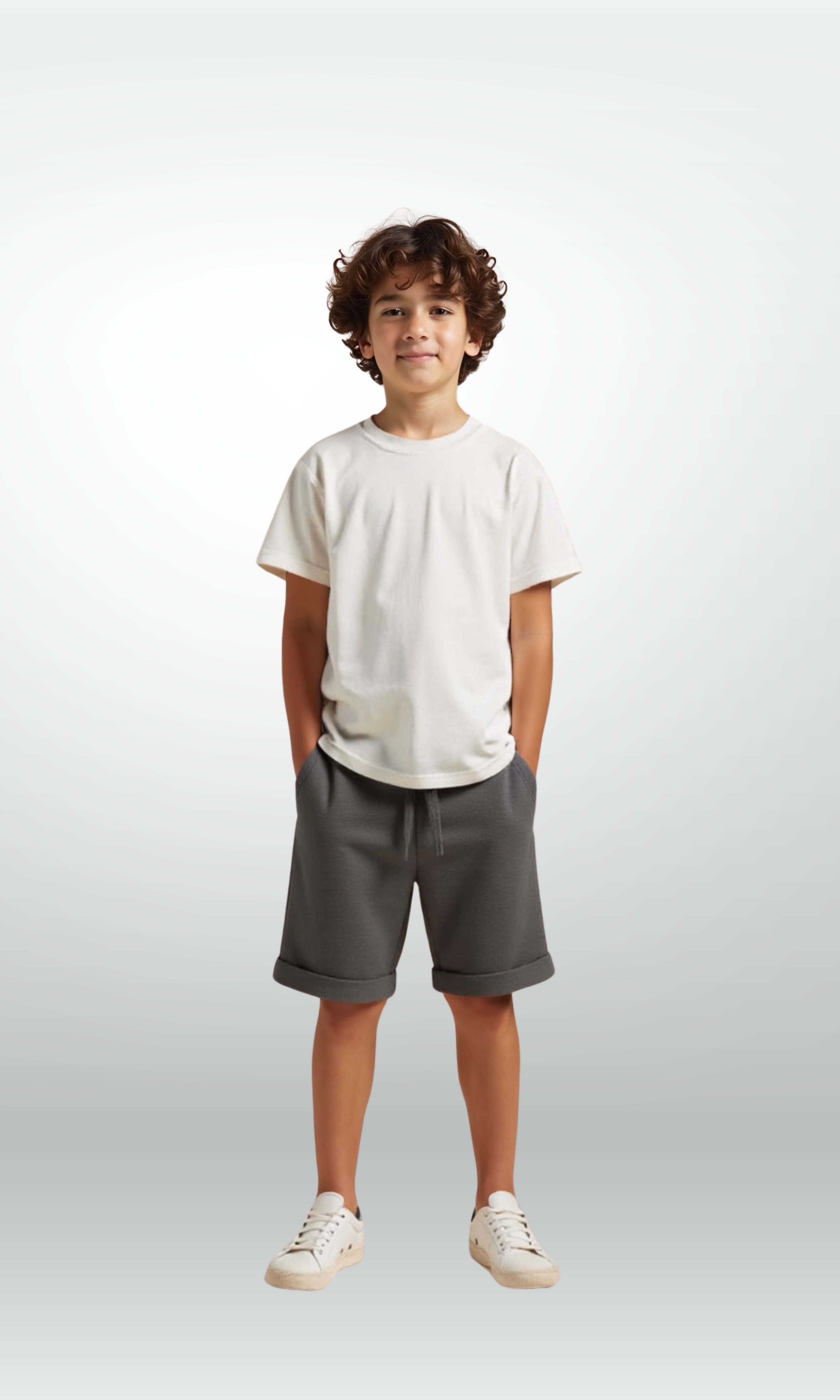 Kids Basic Shorts (Grey)