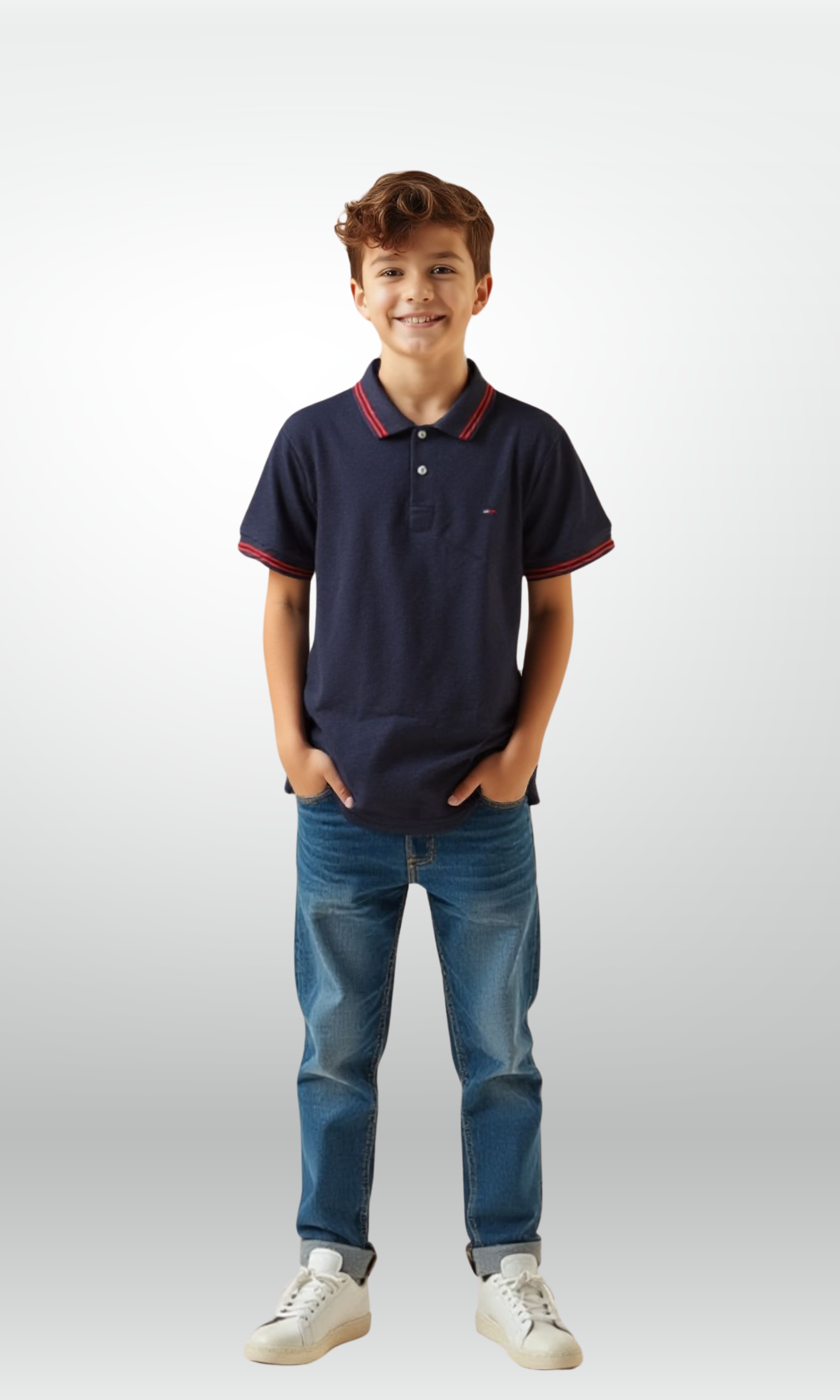 Kids Polo Shirt in Regular Fit (Navy Blue)