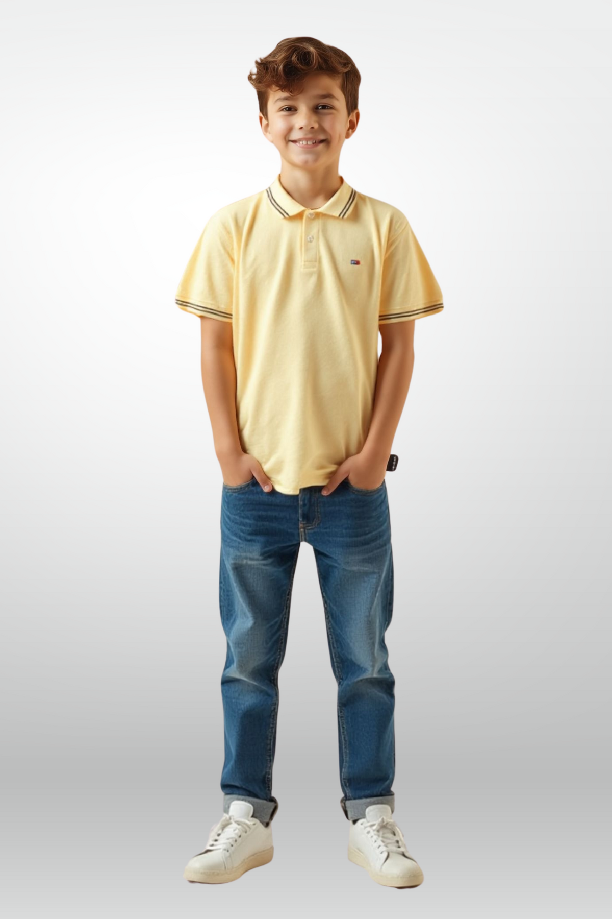 Kids Polo Shirt in Regular Fit (Yellow)