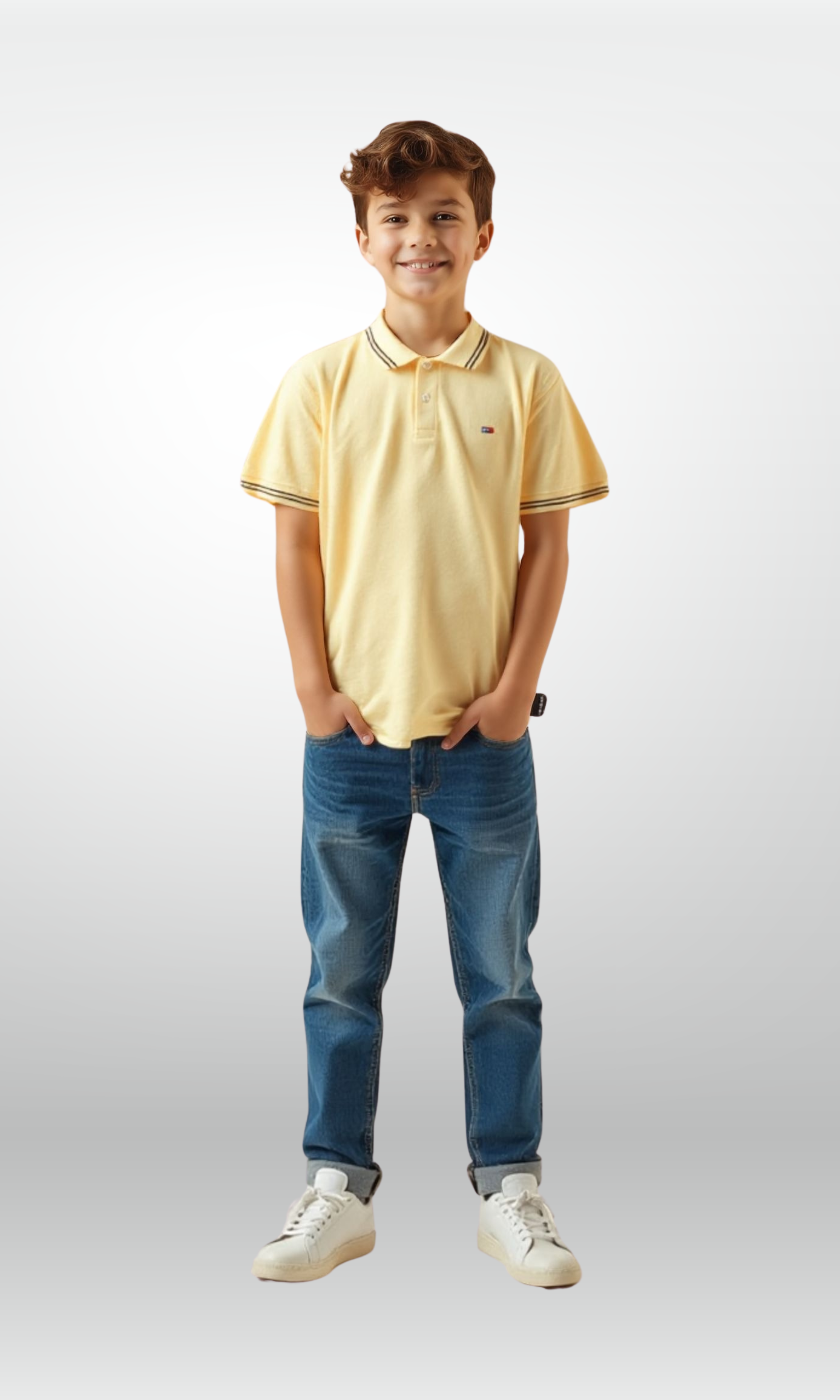Kids Polo Shirt in Regular Fit (Yellow)