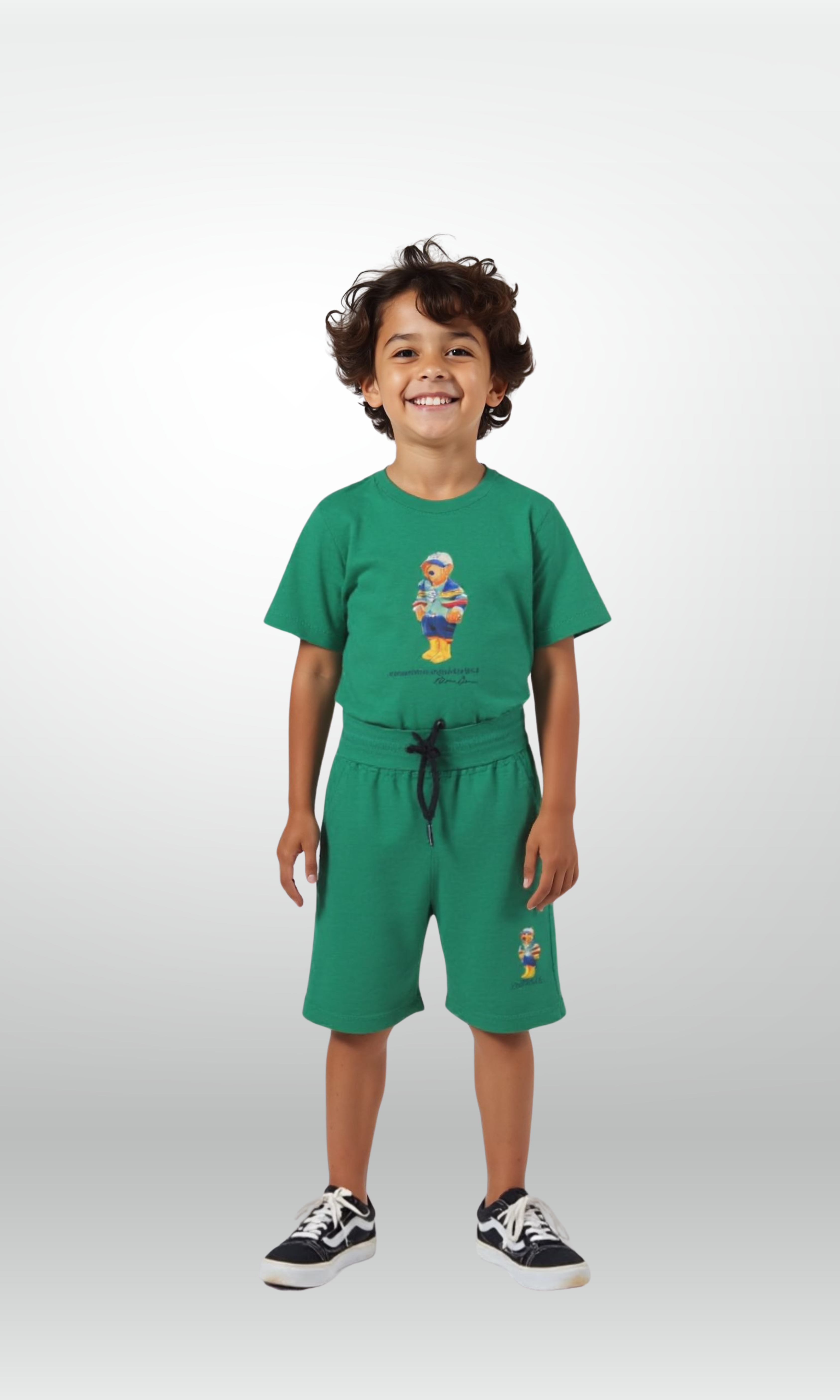 Kids Cotton Bear Set (Green)