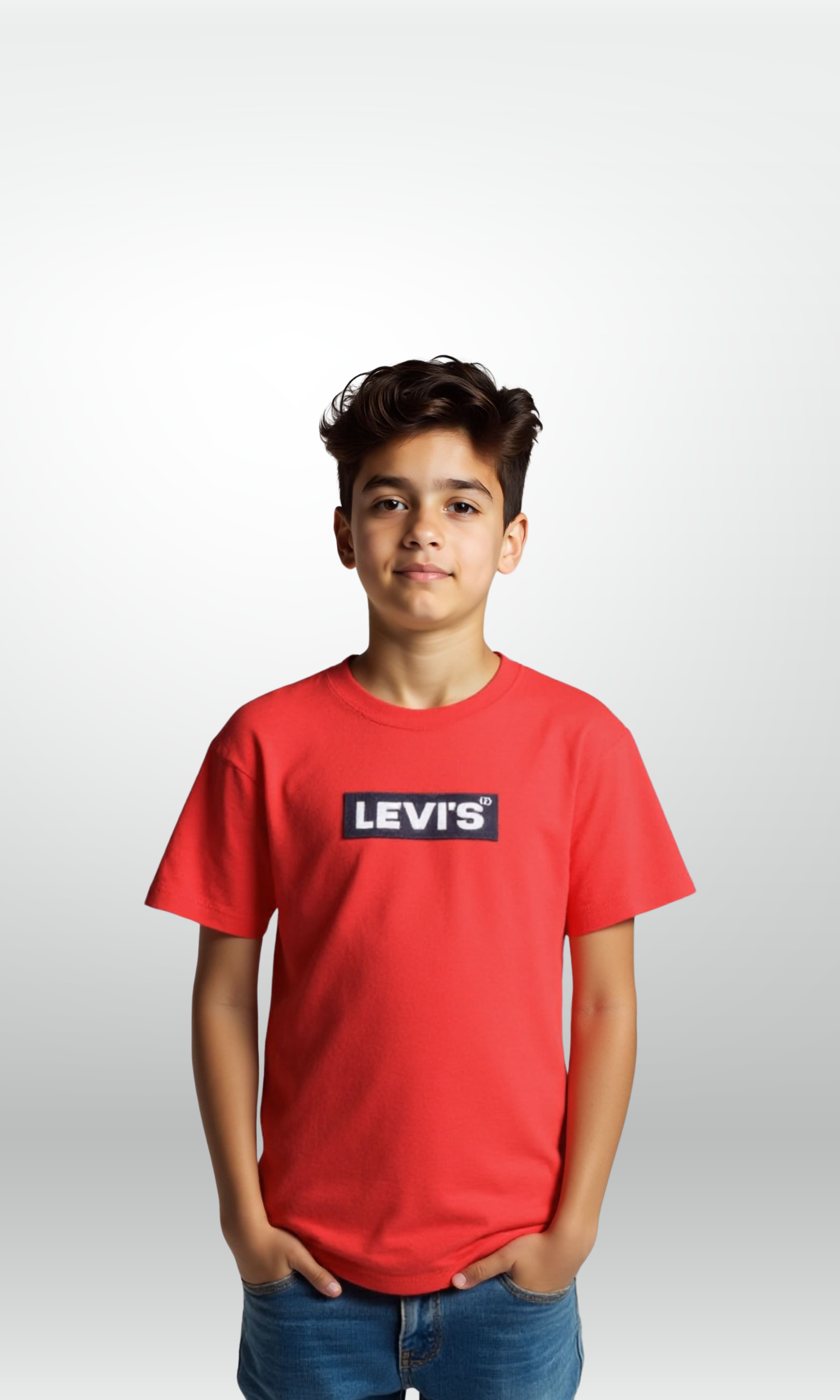 Kids Levi's Short Sleeve T-shirt (Red 3D Logo)