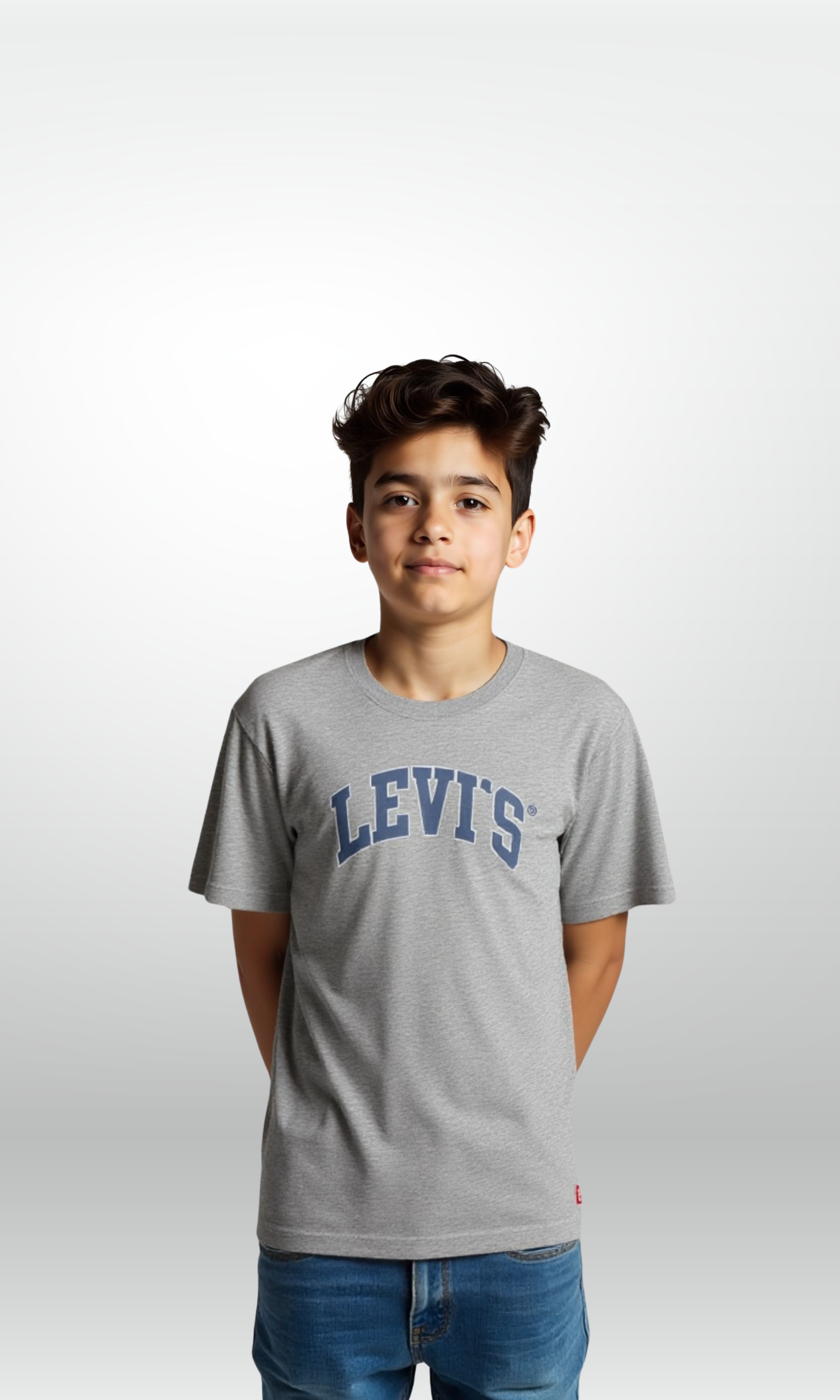 Kids Levi's Short Sleeve T-shirt (Grey* Dark Blue)