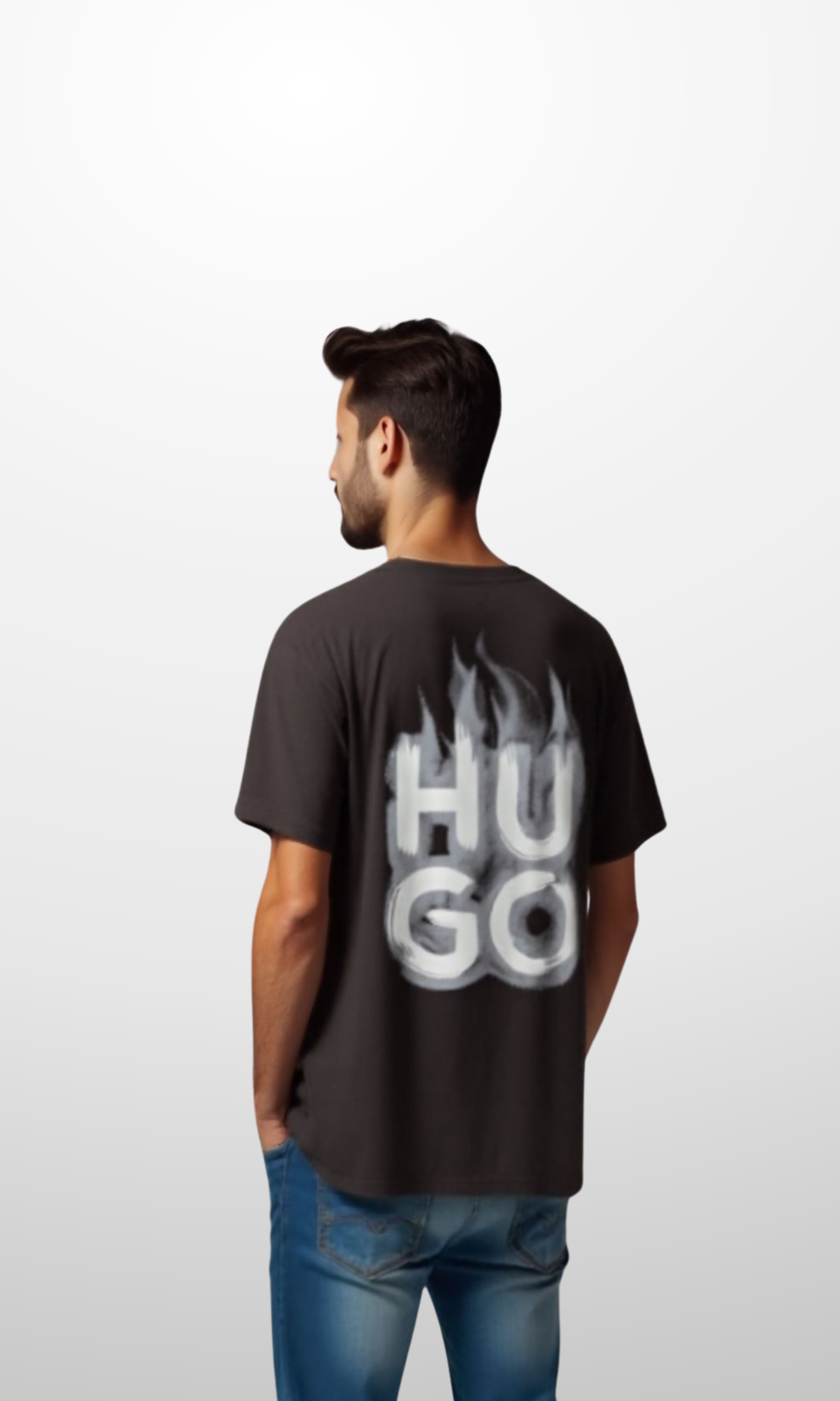 Men Cotton Crew Neck T-Shirt (Black)