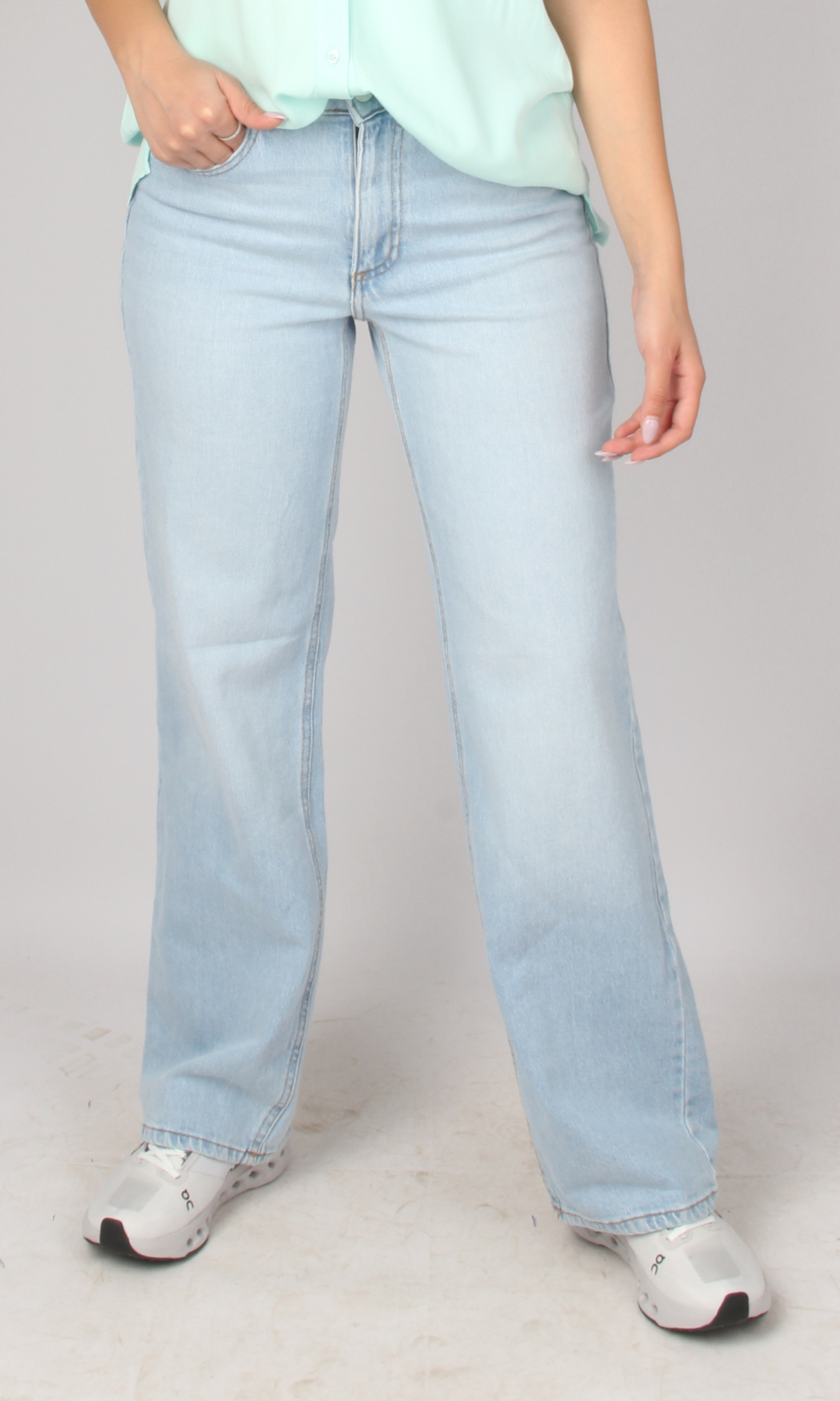 (New) Original Women Wide Leg Jeans (Baby Blue)