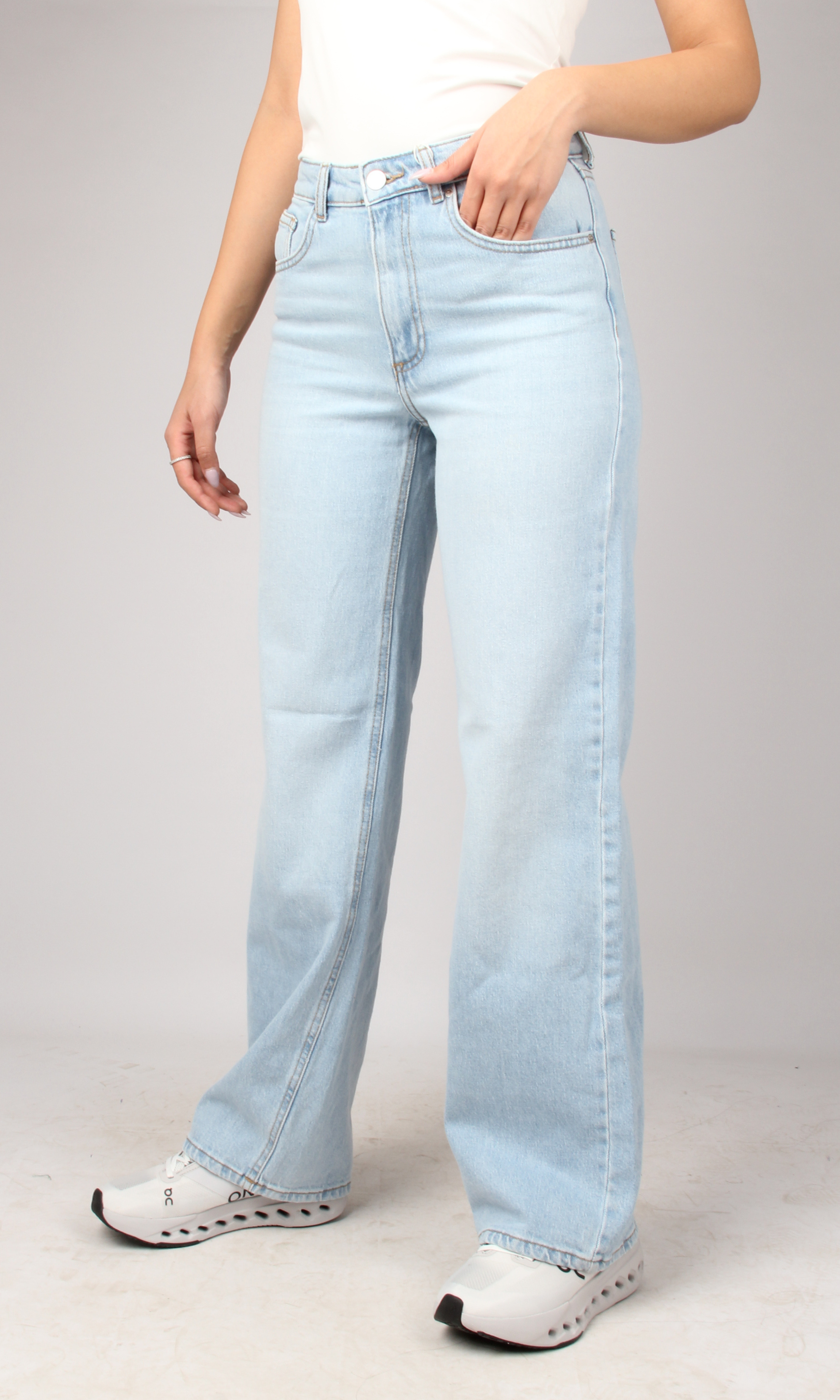 (New) Original Women Wide Leg Jeans (Baby Blue)