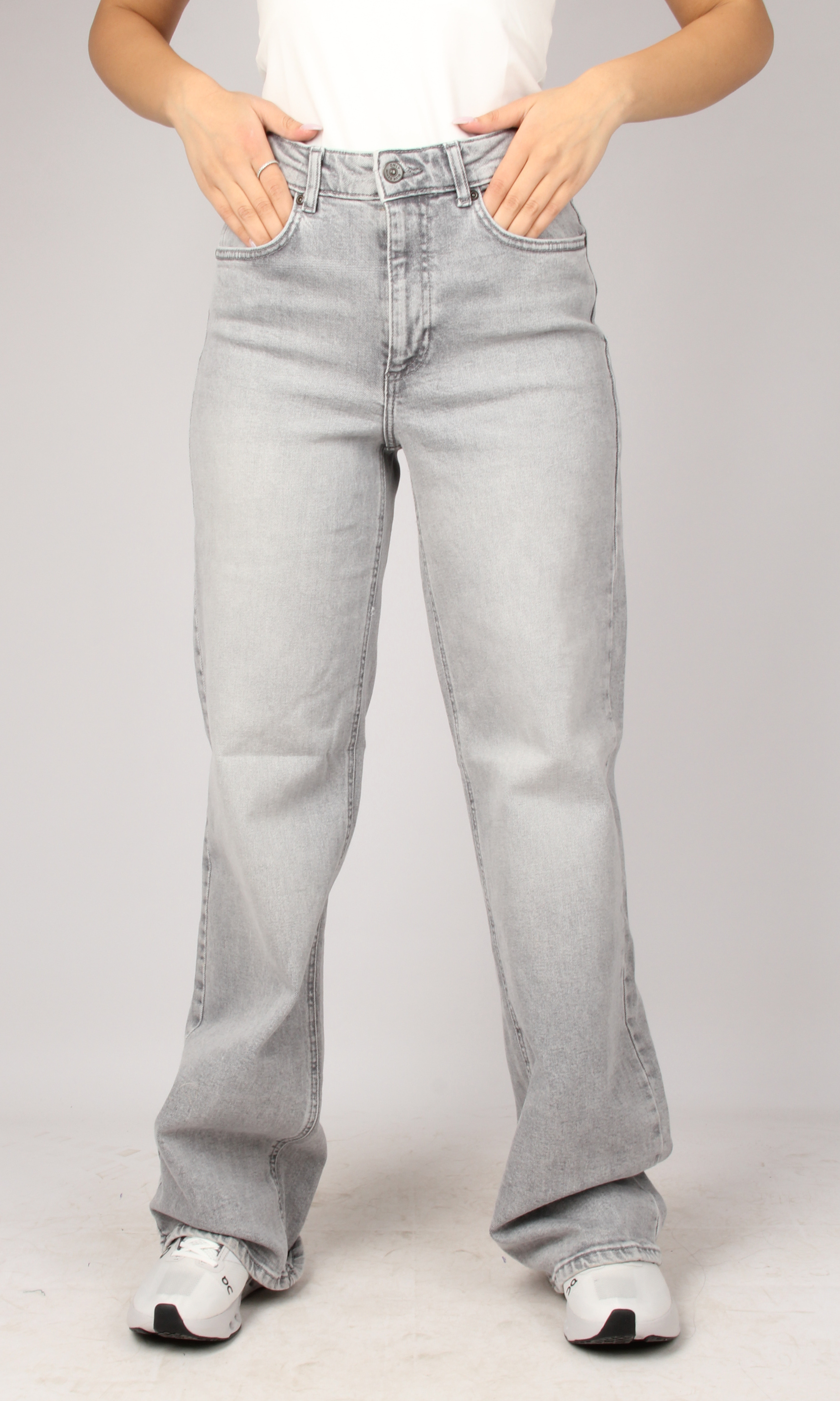 (New) Original Women Wide Leg Jeans (Light Grey)