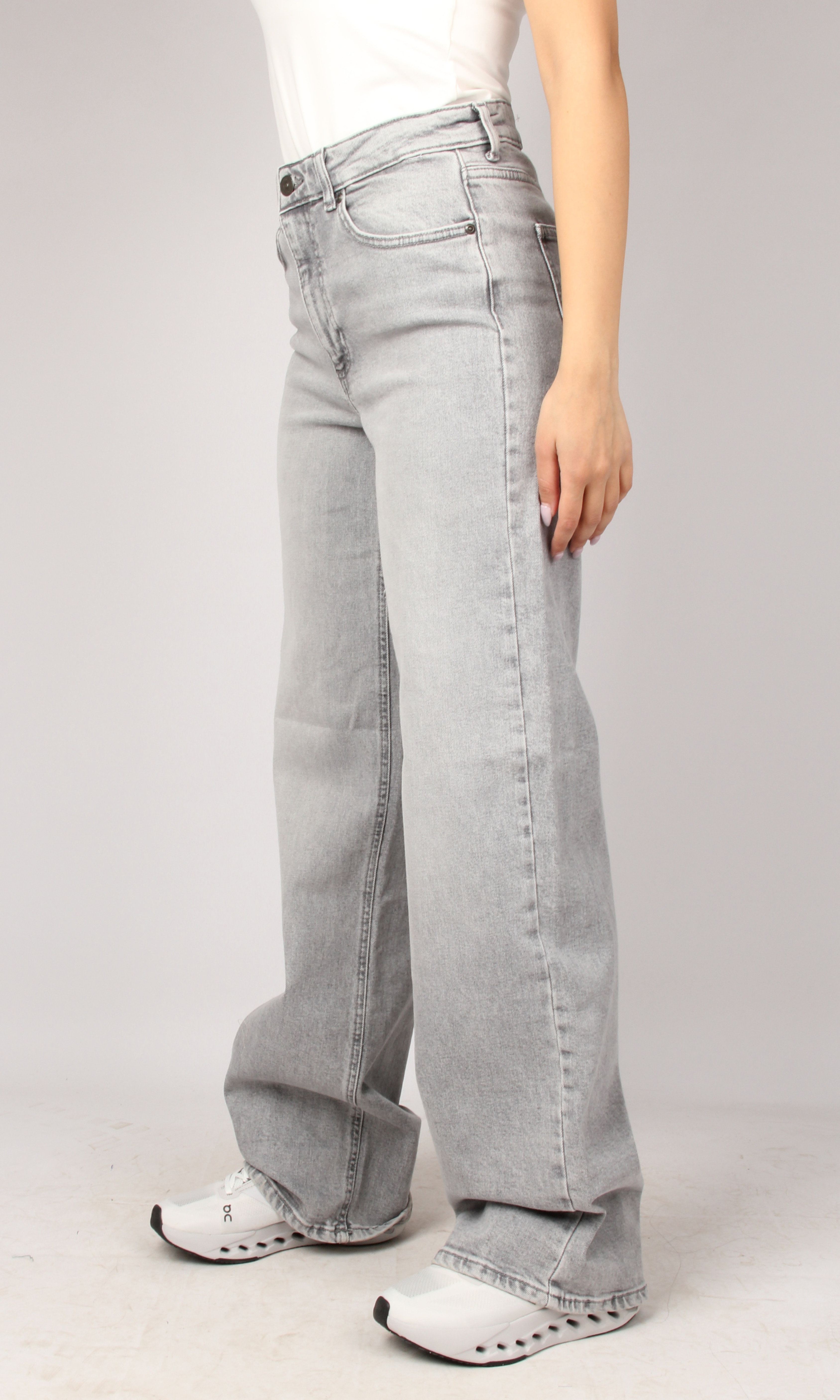 (New) Original Women Wide Leg Jeans (Light Grey)
