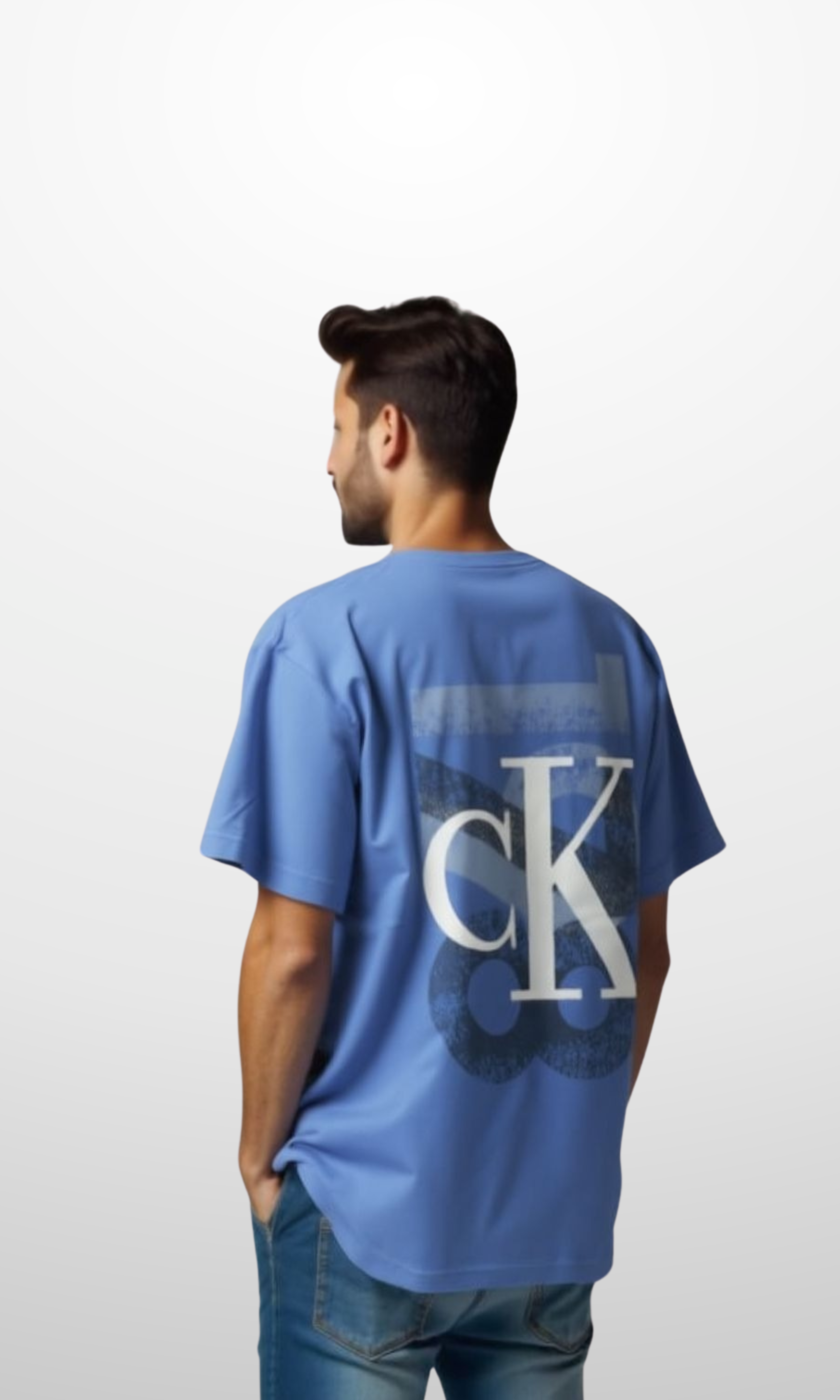 Men Relaxed Cotton T-Shirt (Blue)