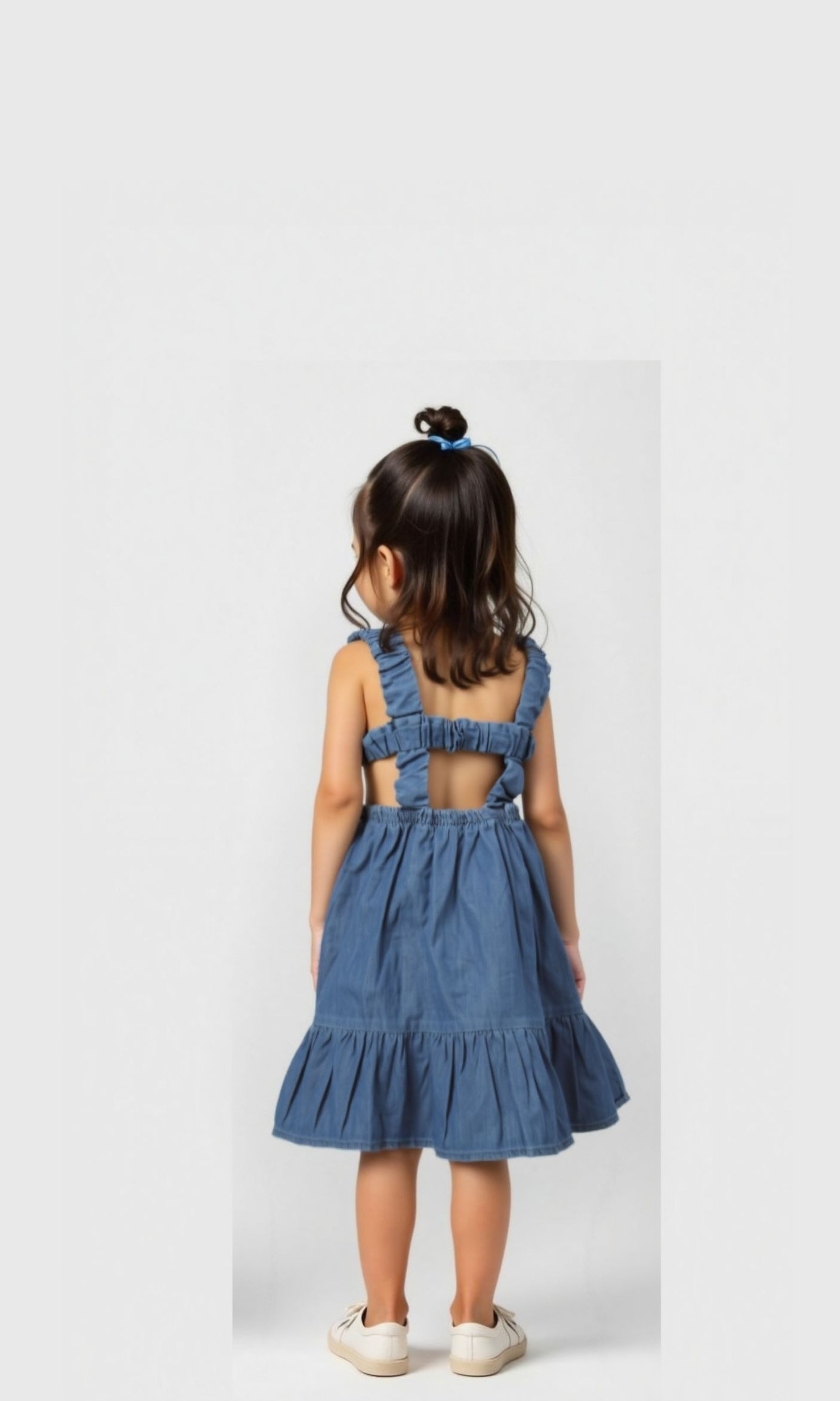 Girls Denim Dress With Elastic Waist (Jeans)