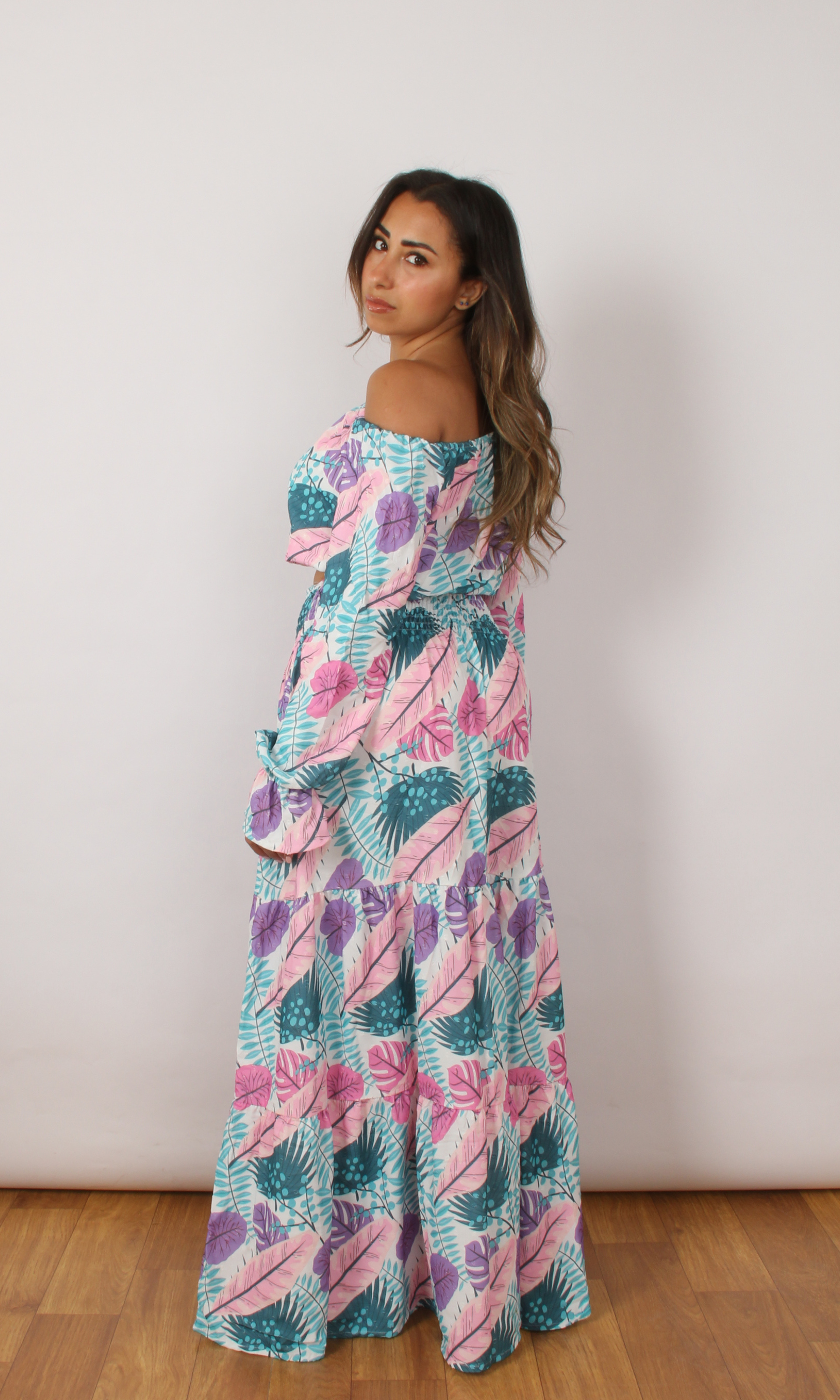 Women Patterned Matching Set (Leaves Patterned)