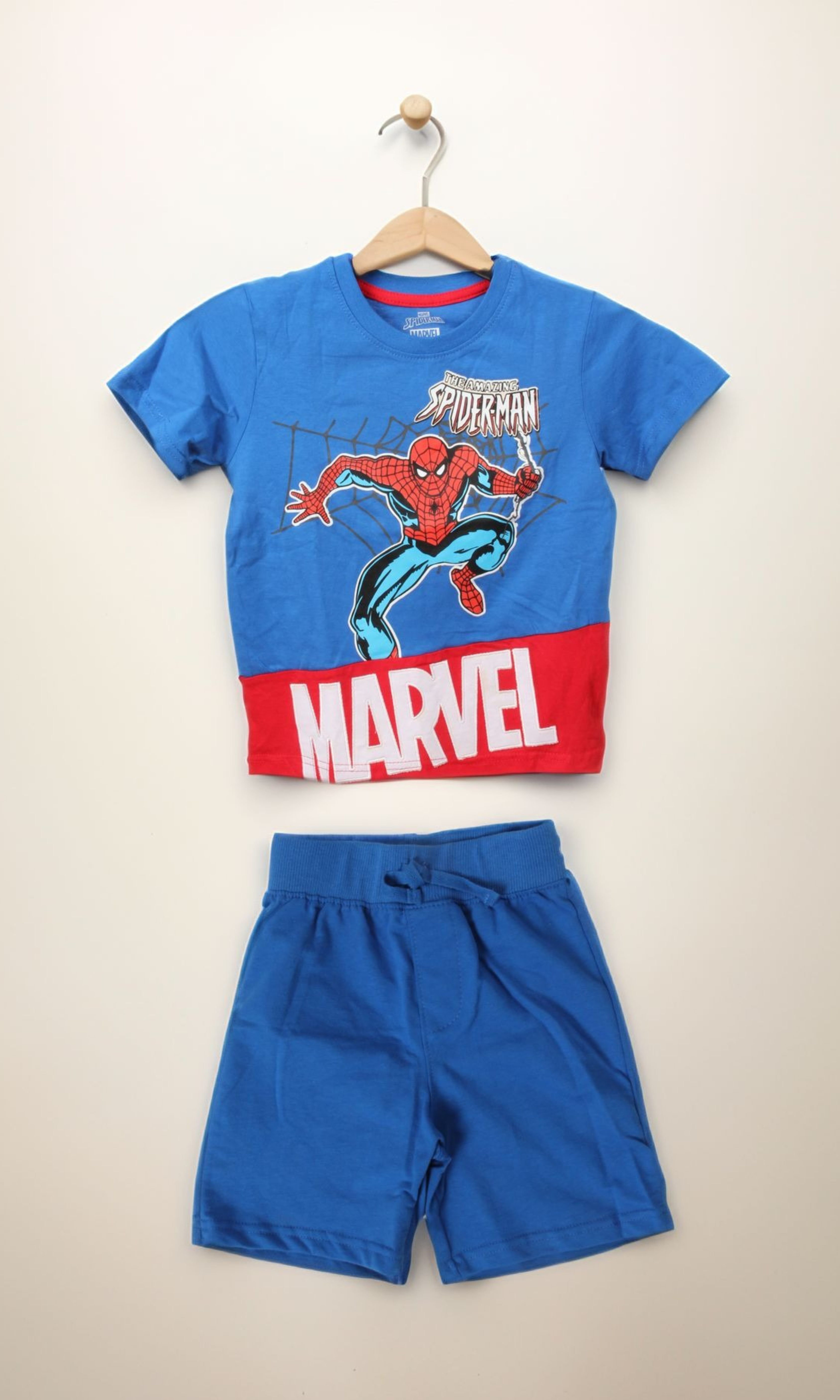 Kids Crew Neck Spider-Man Printed Set (Blue)