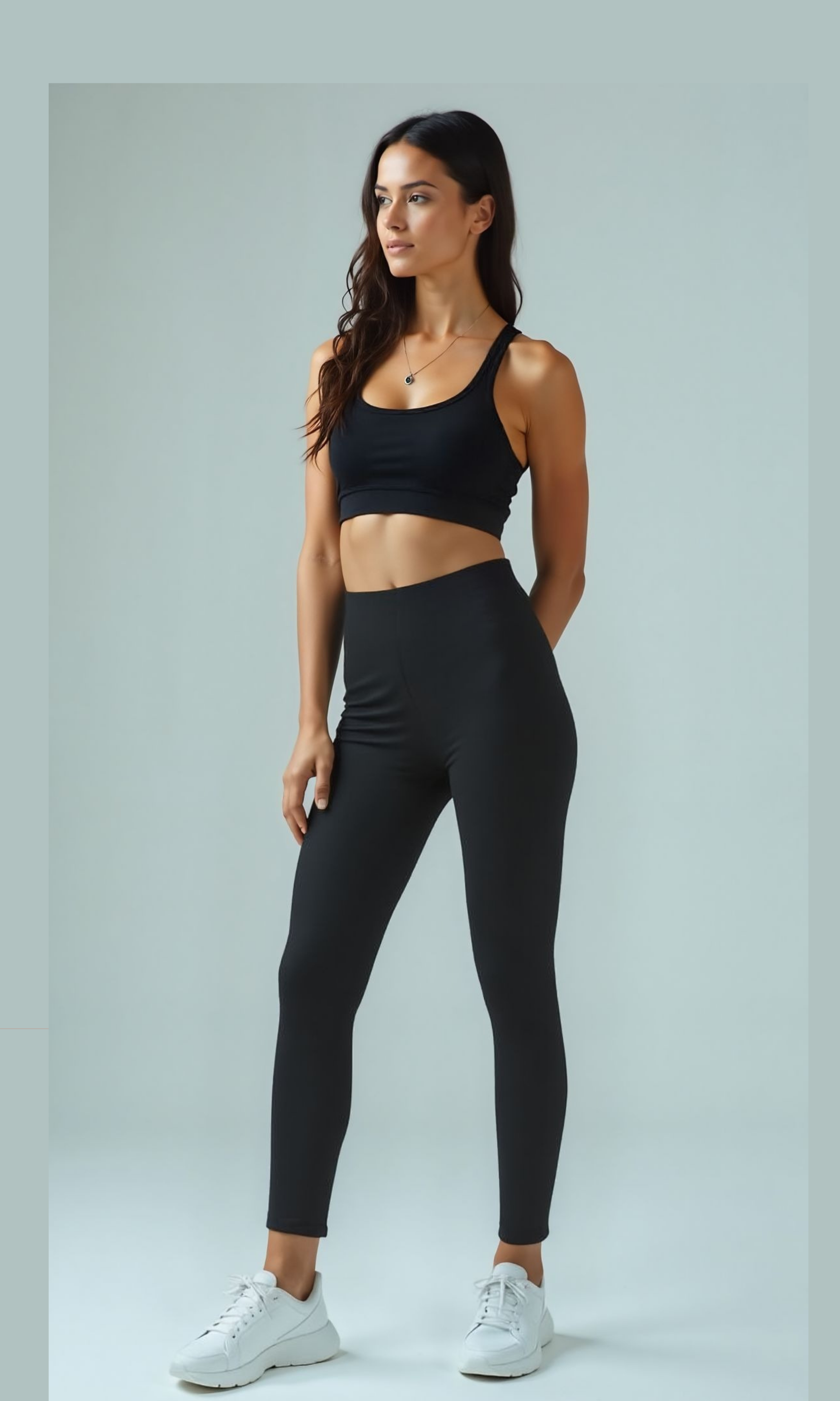 Women Elastic Waist Leggings (Black)