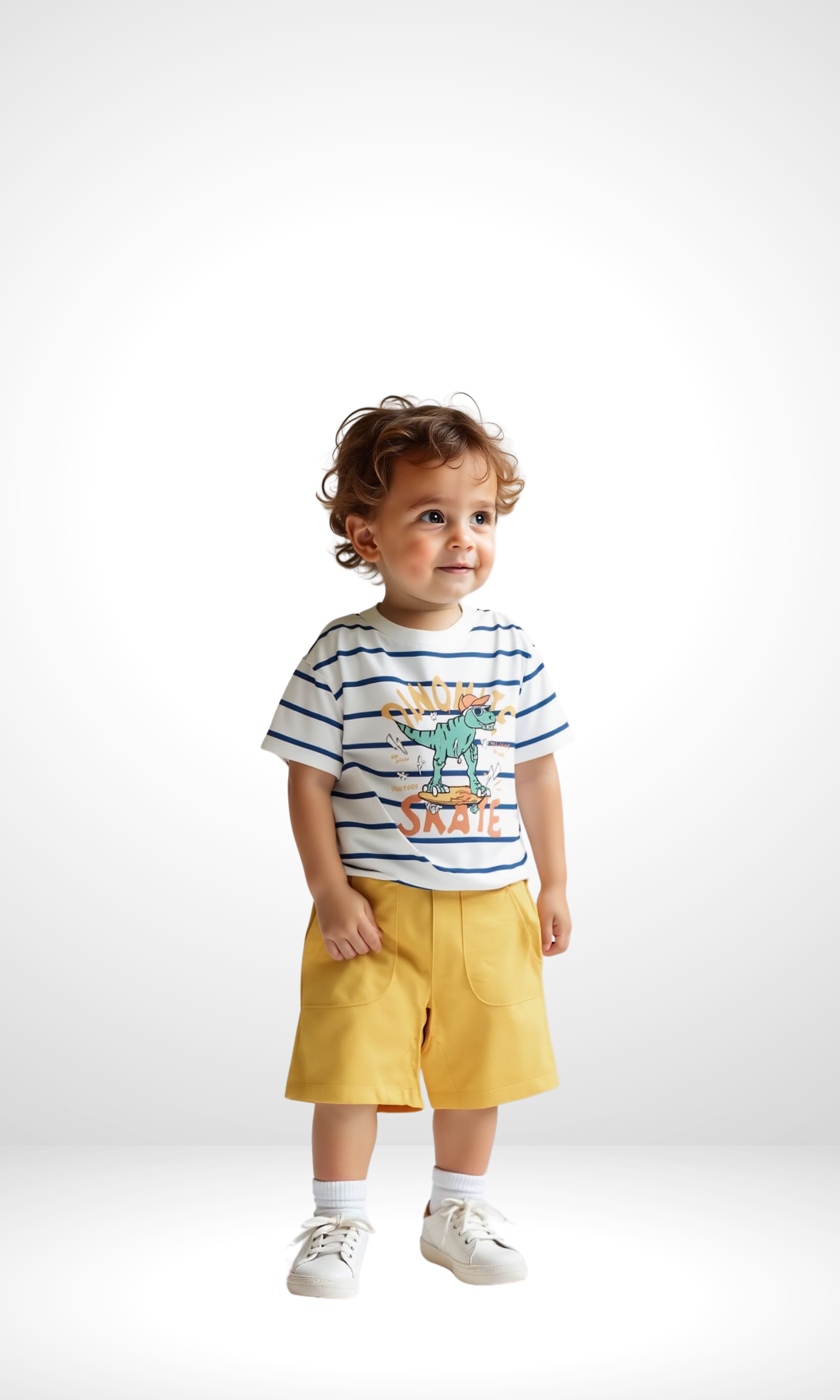 Kids Printed Cotton Set -2 Pieces (Dino)