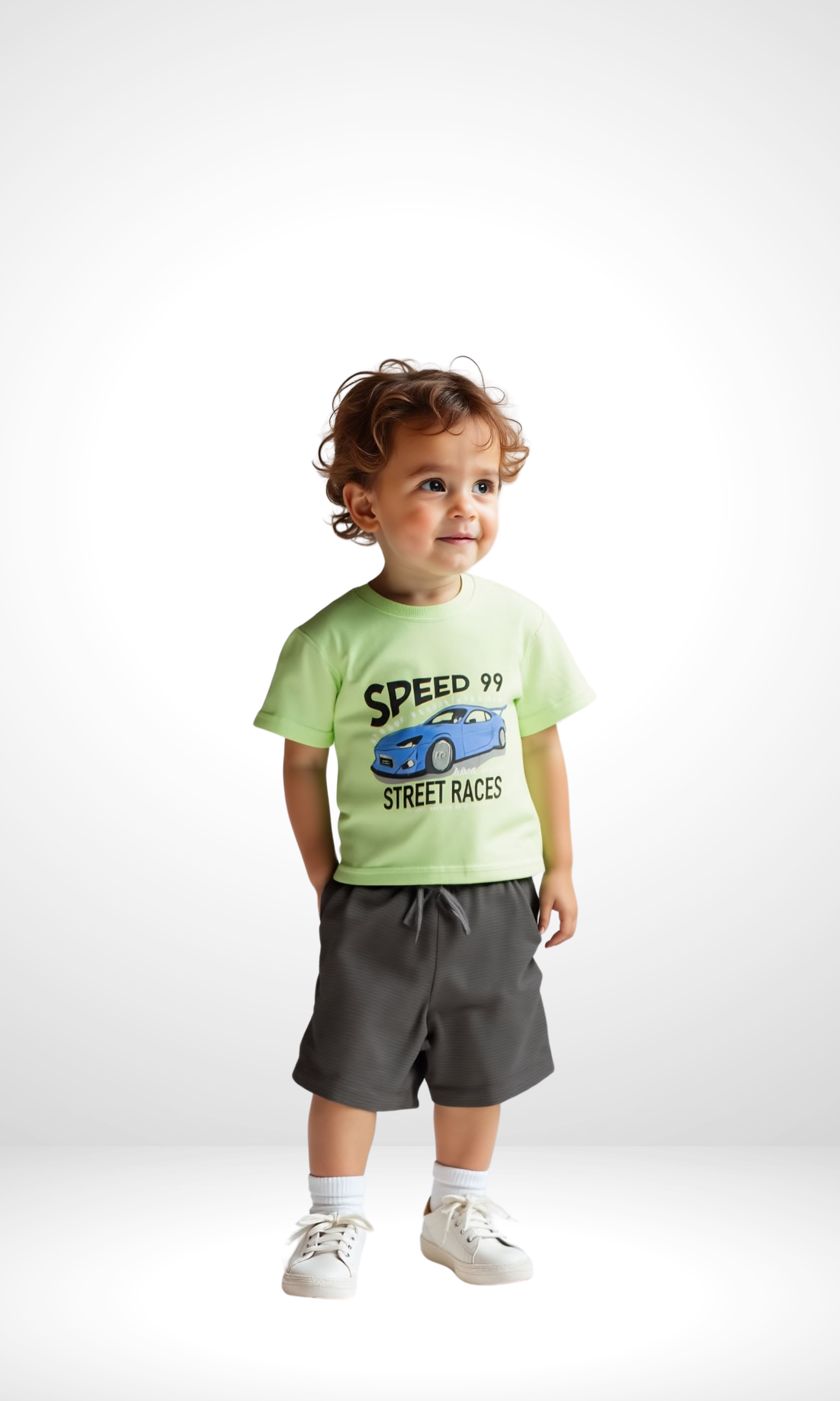 Kids Printed Cotton Set -2 Pieces (Speed)