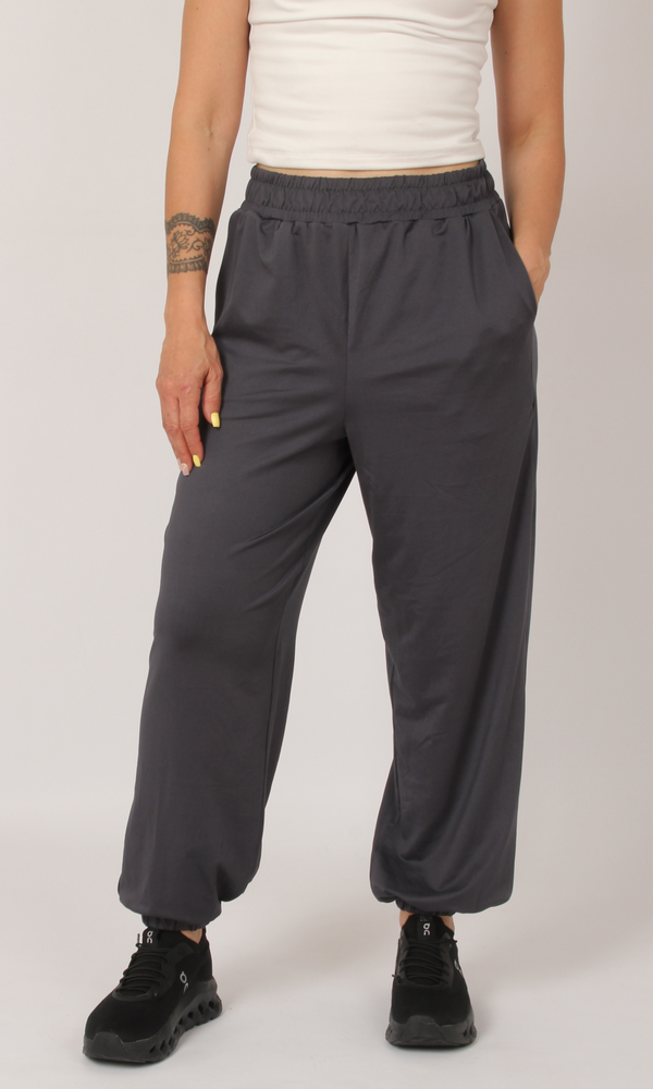 Women Baggy Joggers (Dark Grey)