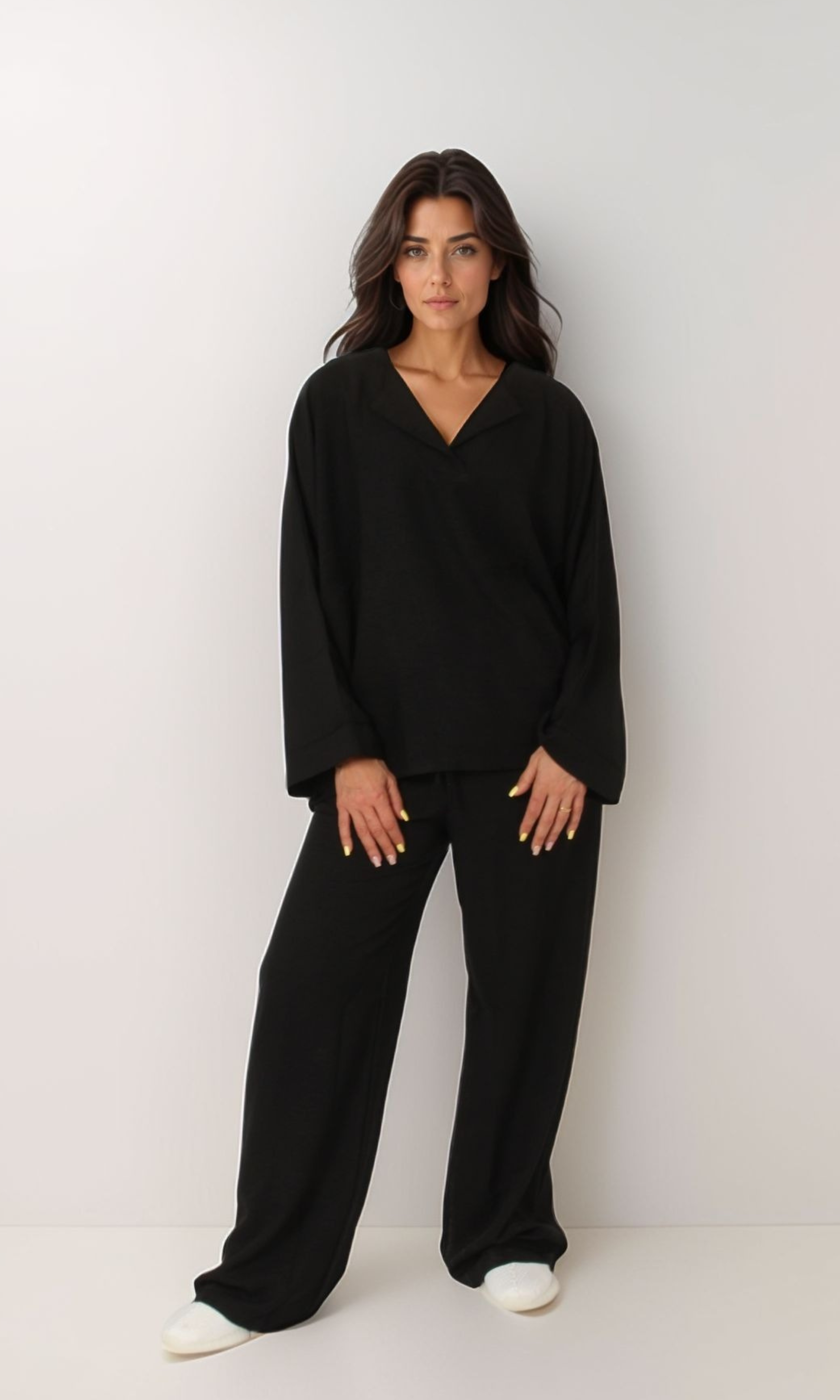 Women Summer Woman Set Comfortable (Black)