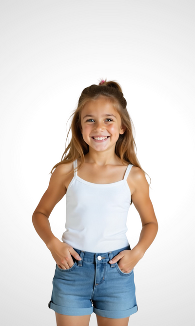 Kids Denim Solid Color (Blue Jeans)