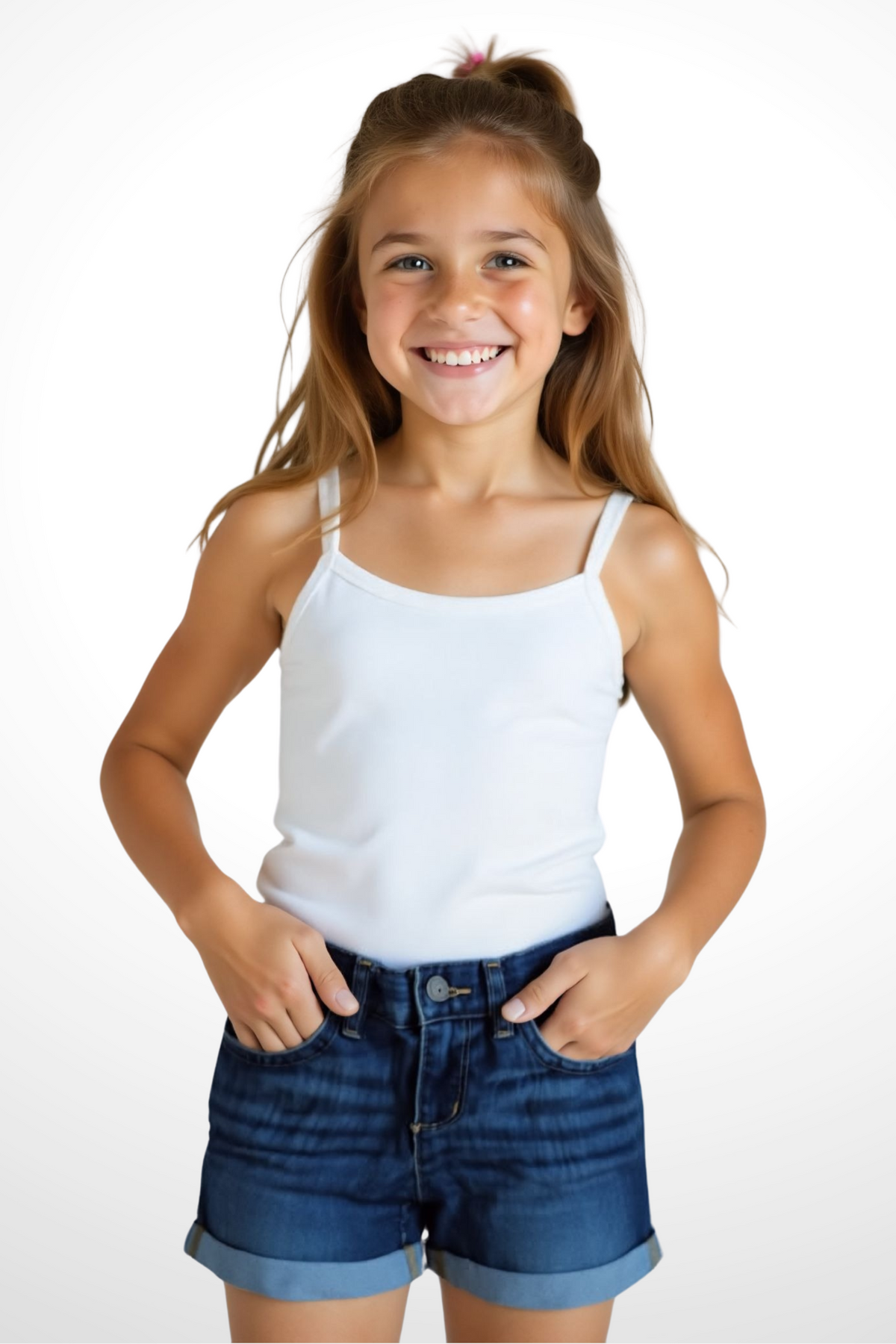 Kids Denim Solid Color (Dark Blue)