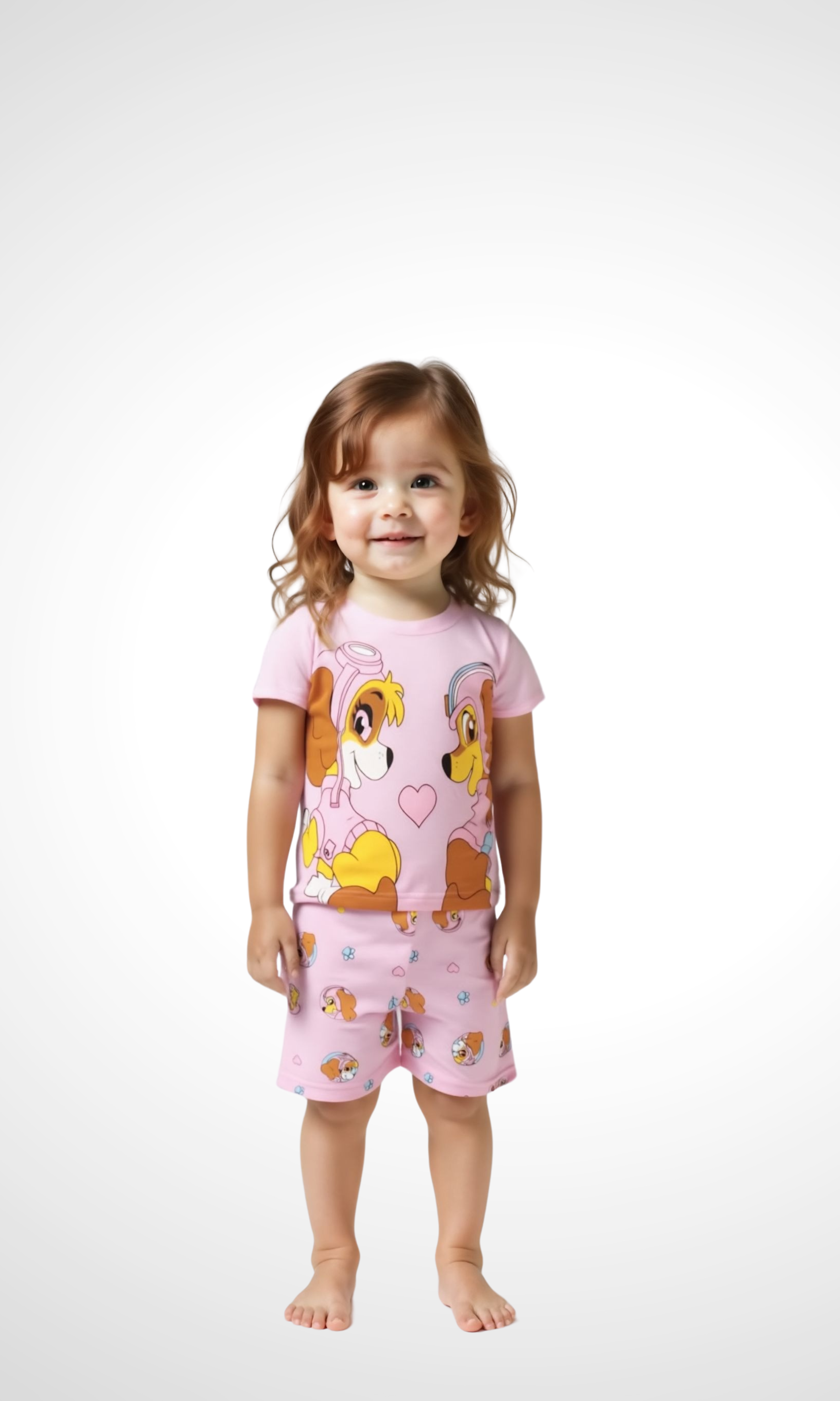 Kids PAW Patrol Shorts Set (Pink)