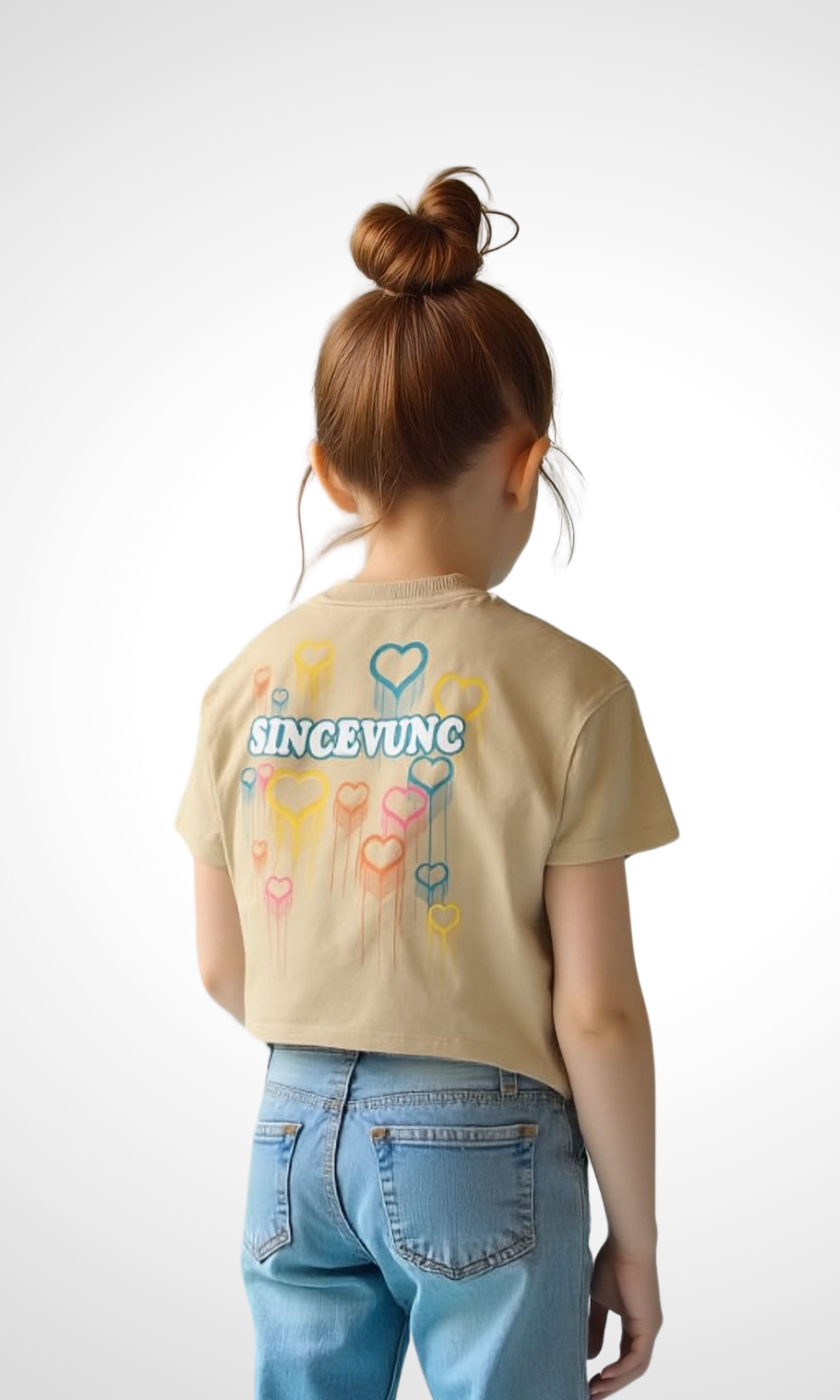 Kids Crew Neck T-Shirt SINCEVUNC (Beige)