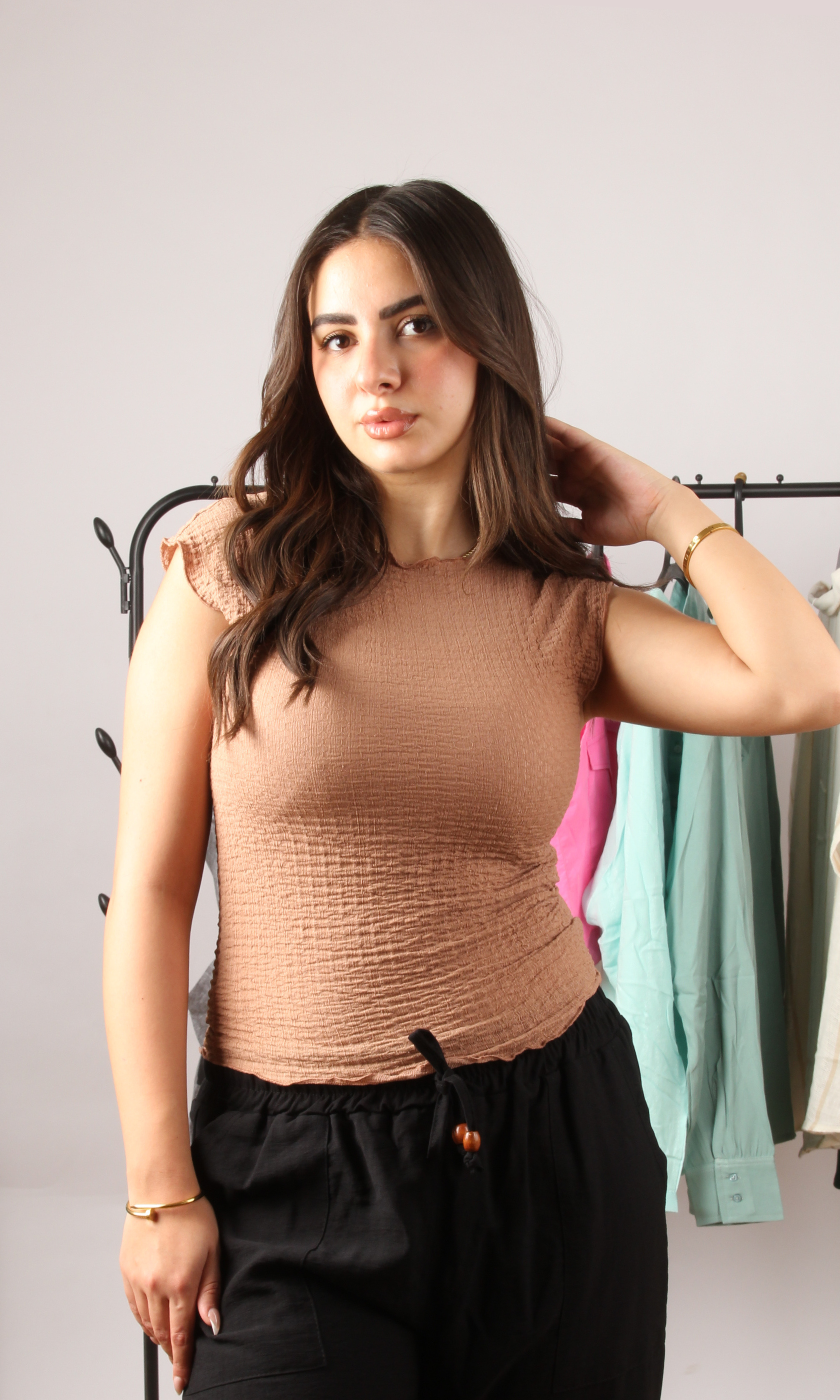 Women Fitted Top Elastic
