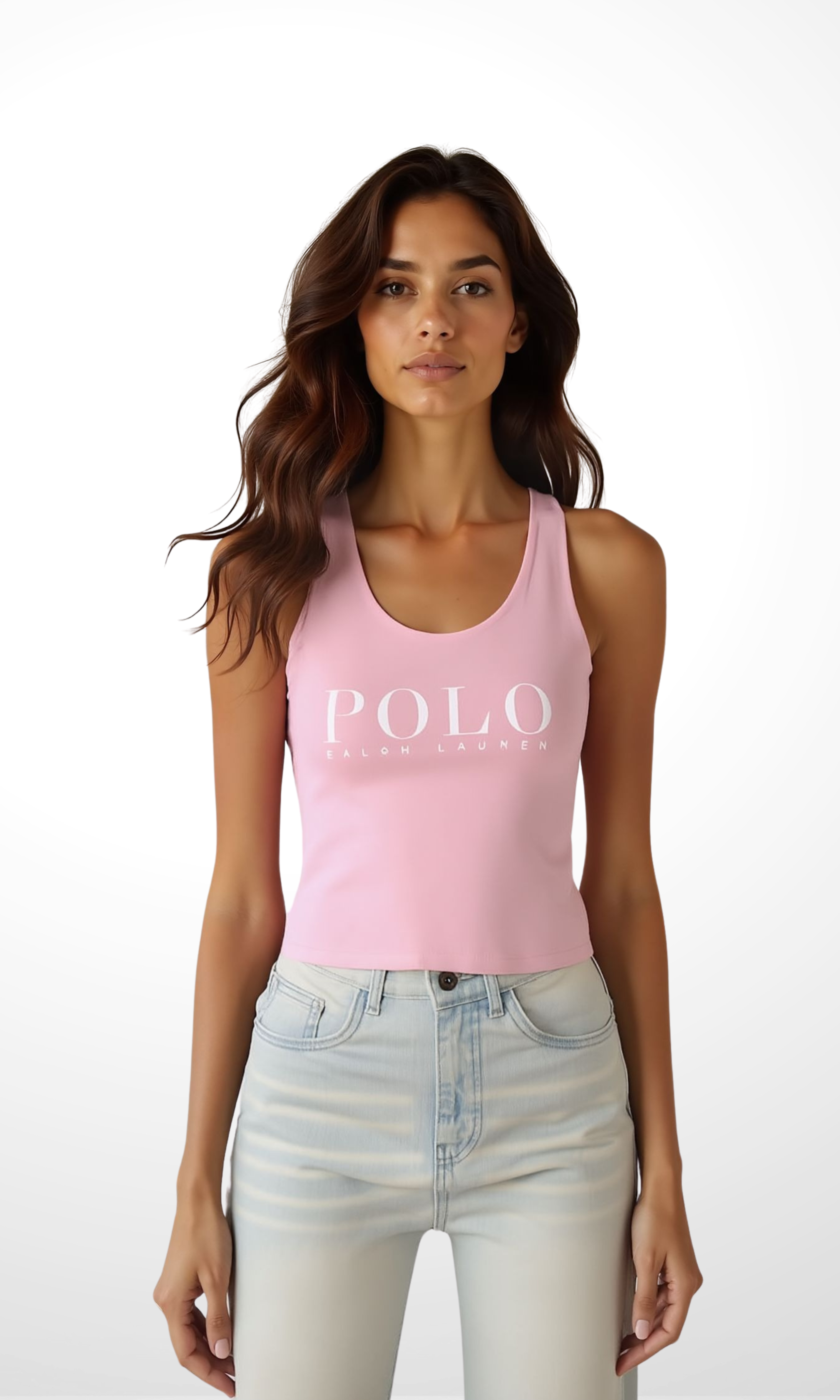 Women Scoop Neckline Tank Tops (Pink)