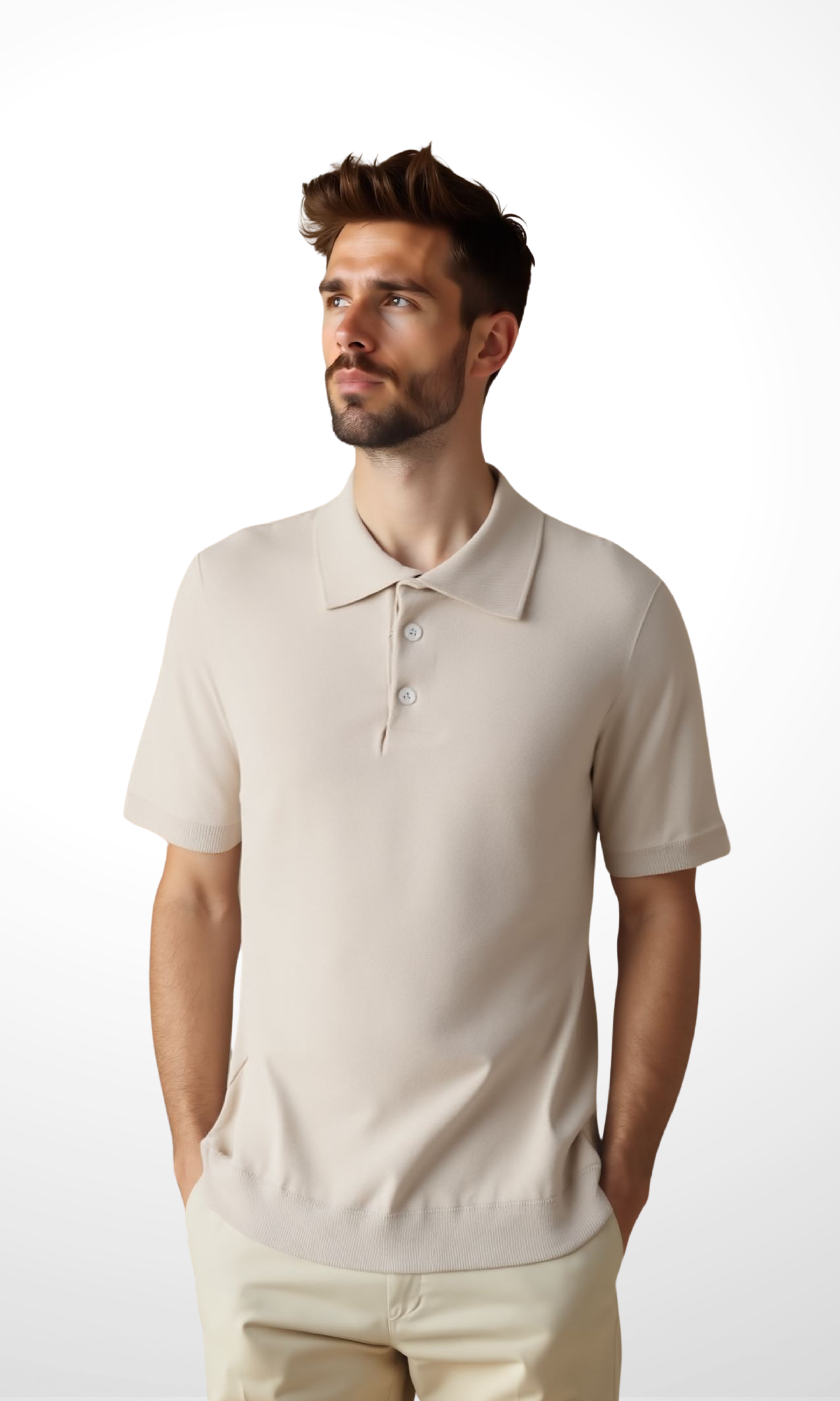 Men knit Polo Neck Short Sleeve F.B