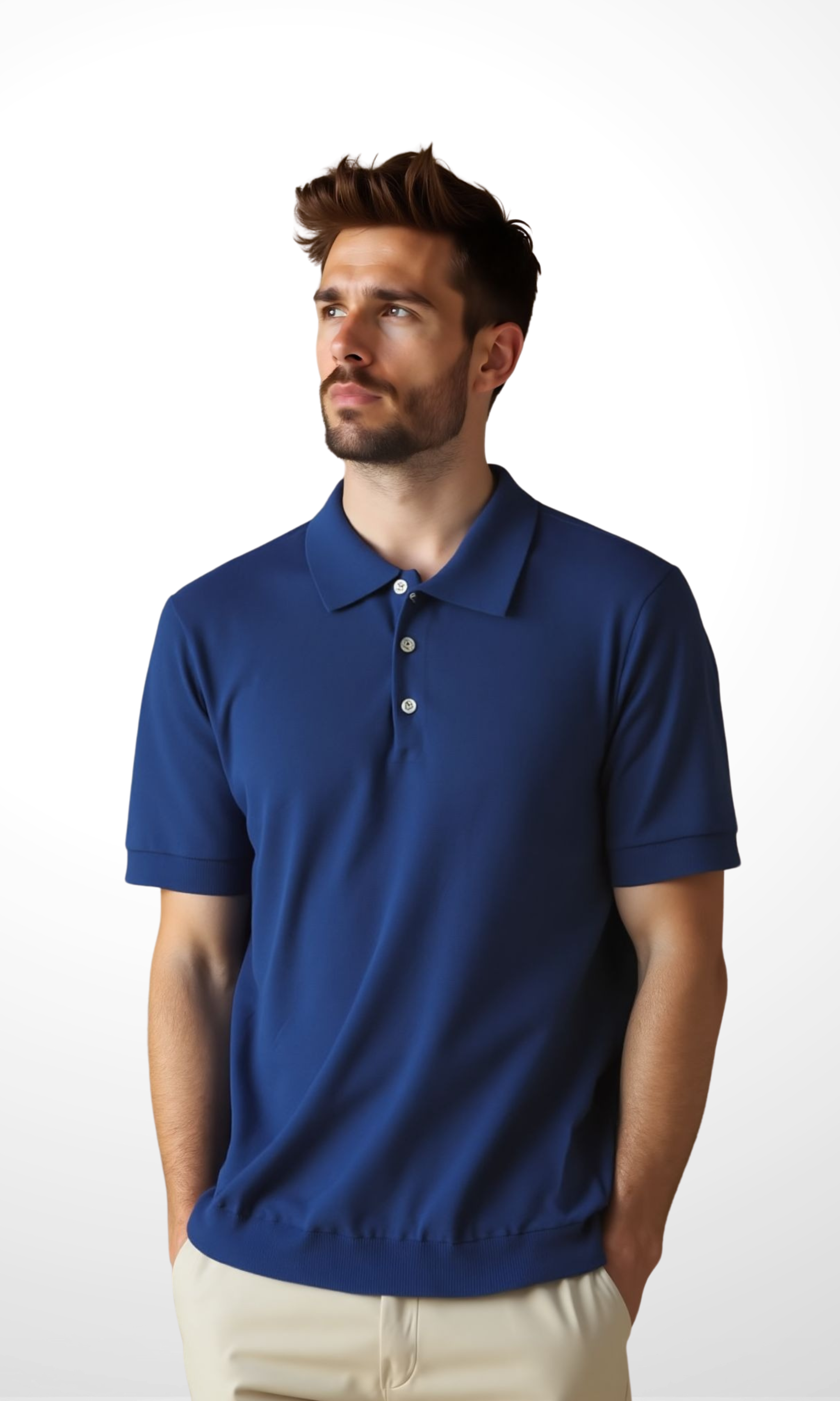 Men knit Polo Neck Short Sleeve F.B