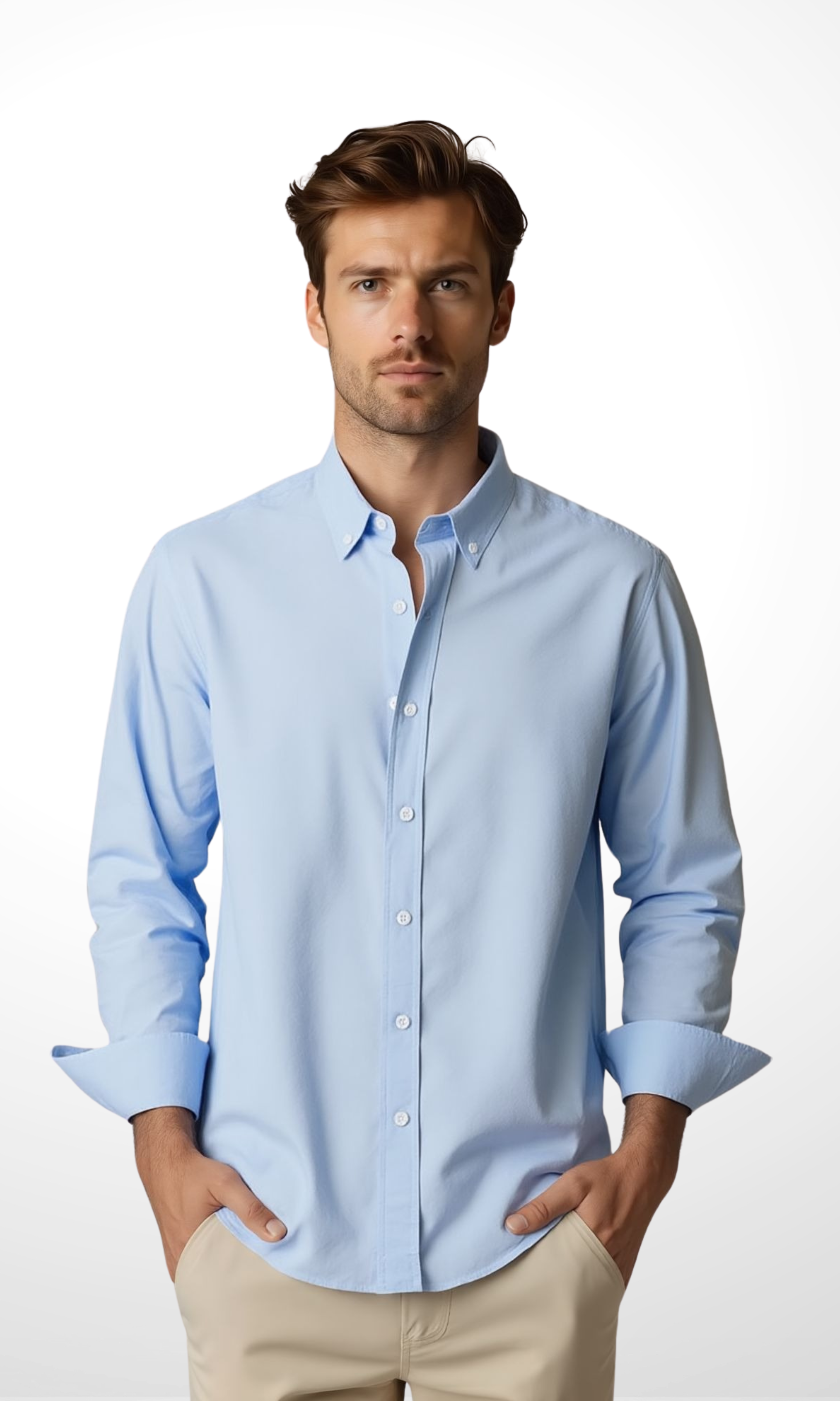 Original Men Oxford Shirt Nut (Blue)