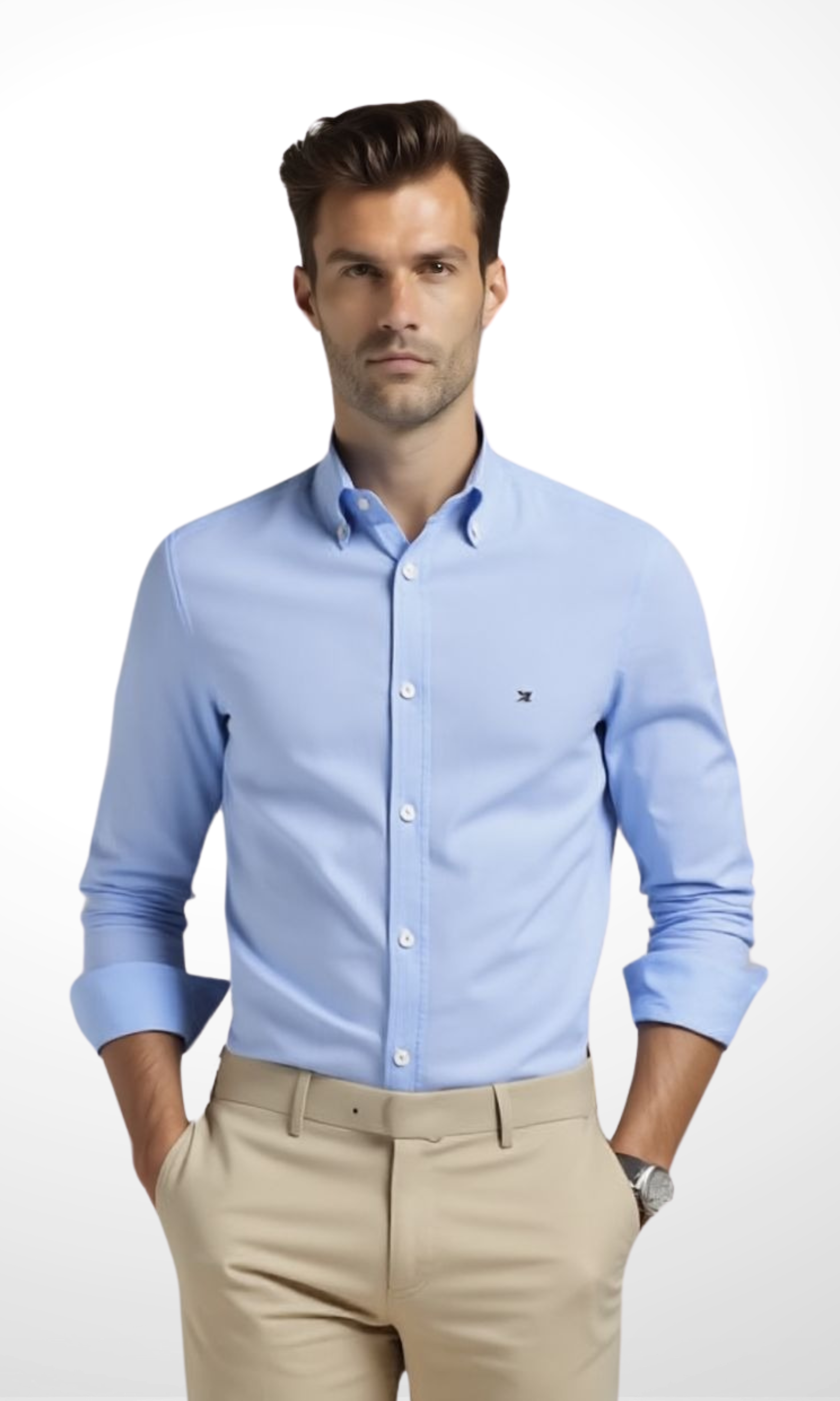 Men Slim Fit Oxford Shirt TH (Blue)