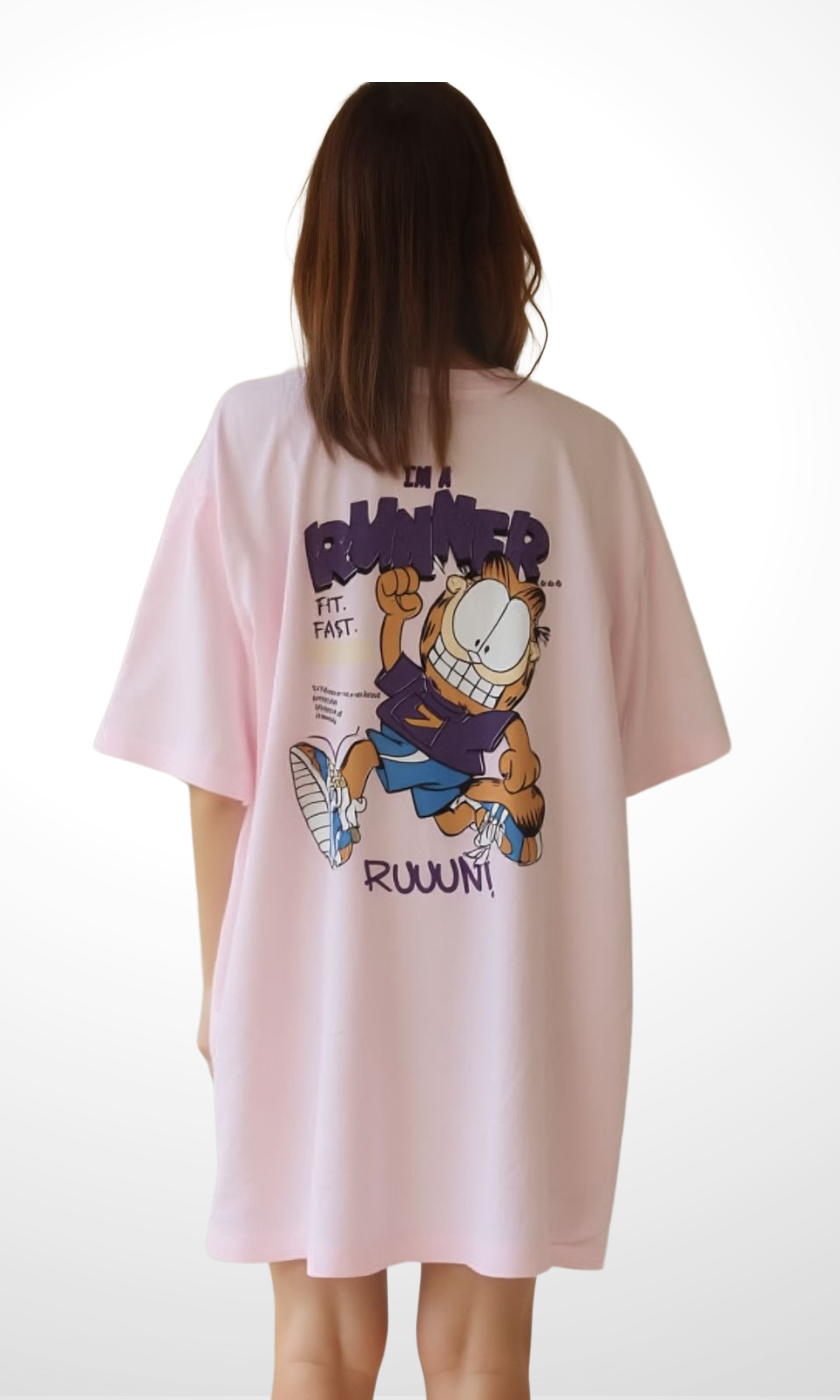 Women Over Size Nightshirt GARFIELD (Pink)