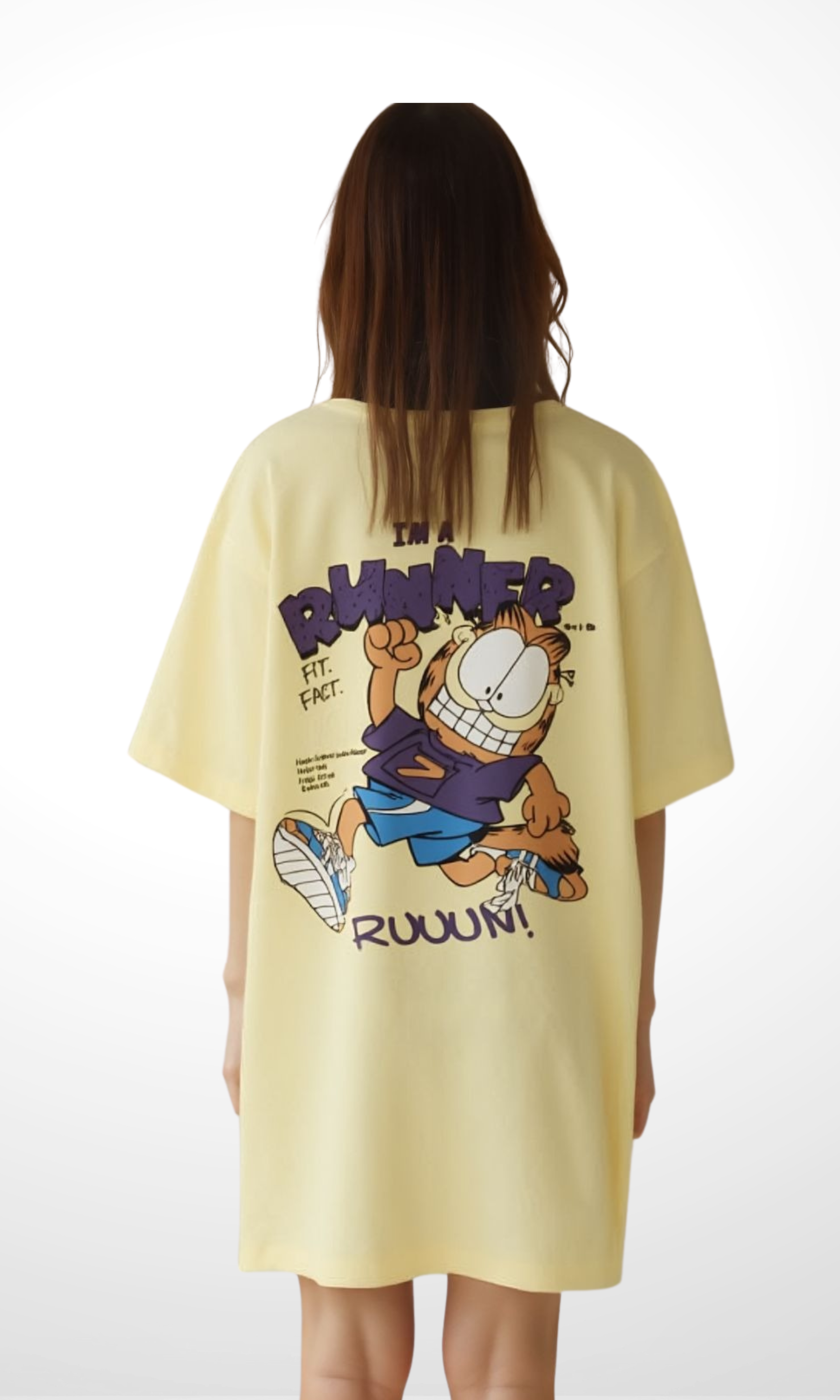 Women Over Size Nightshirt GARFIELD (Yellow)