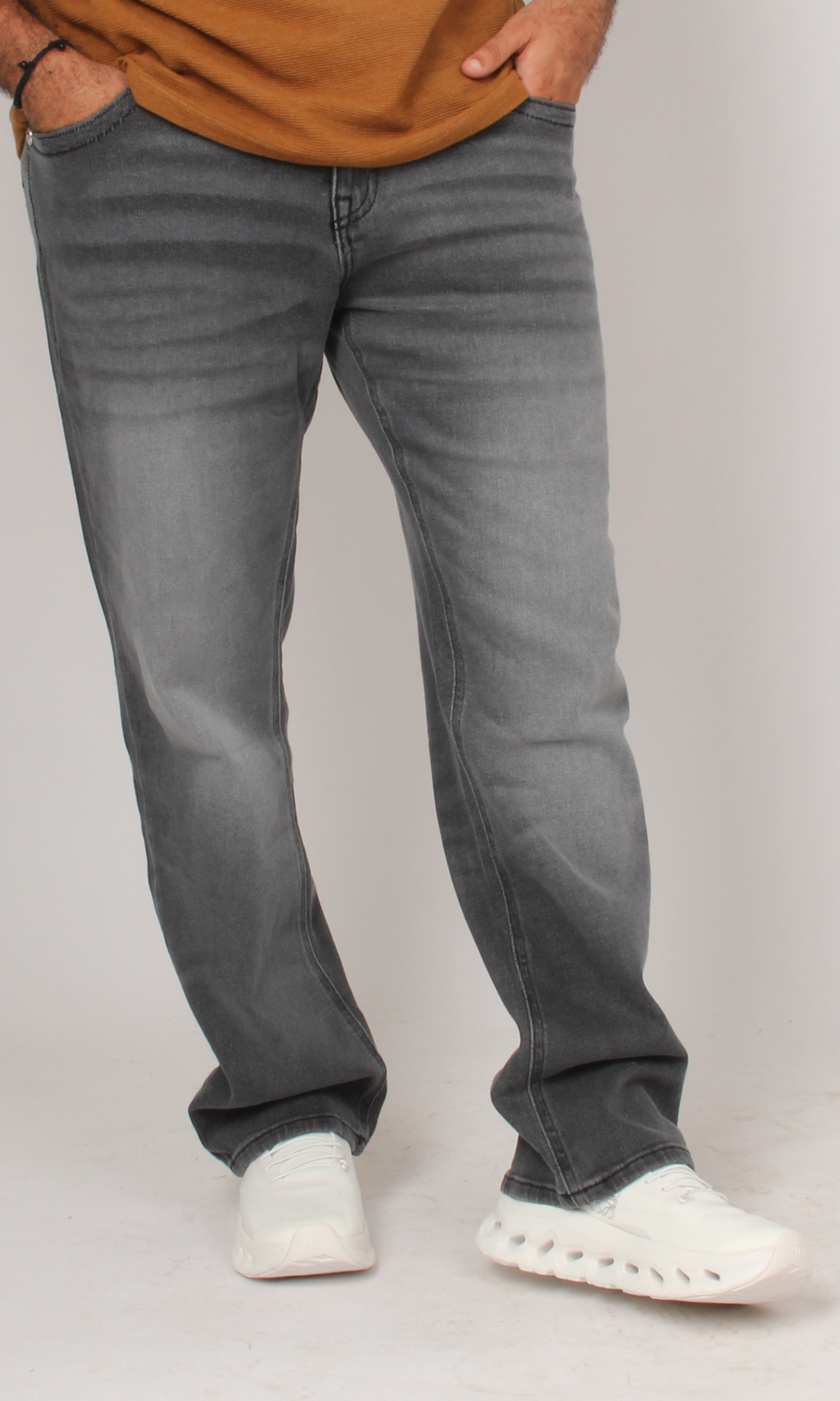 Men Straight Leg Jeans T.R (Grey)