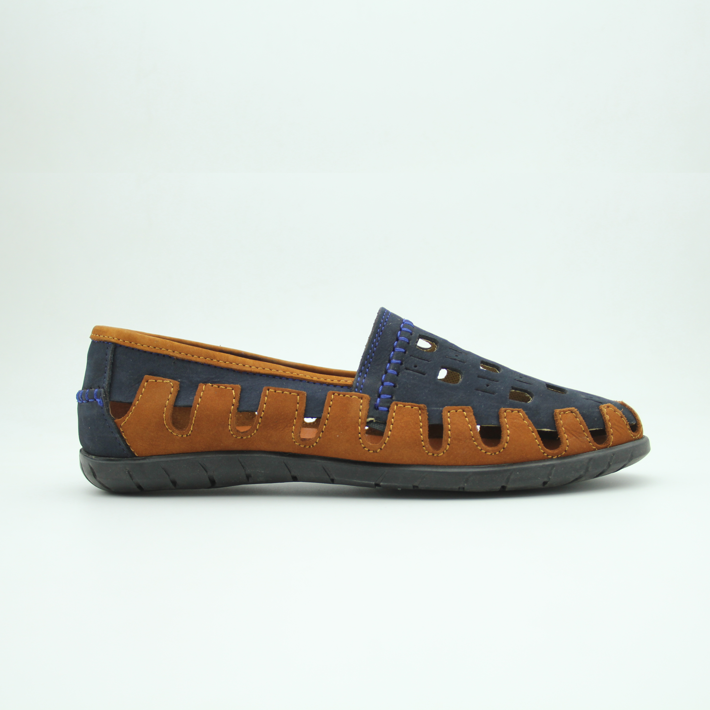 Men Casual Trek slip-on (Navy-Brown)