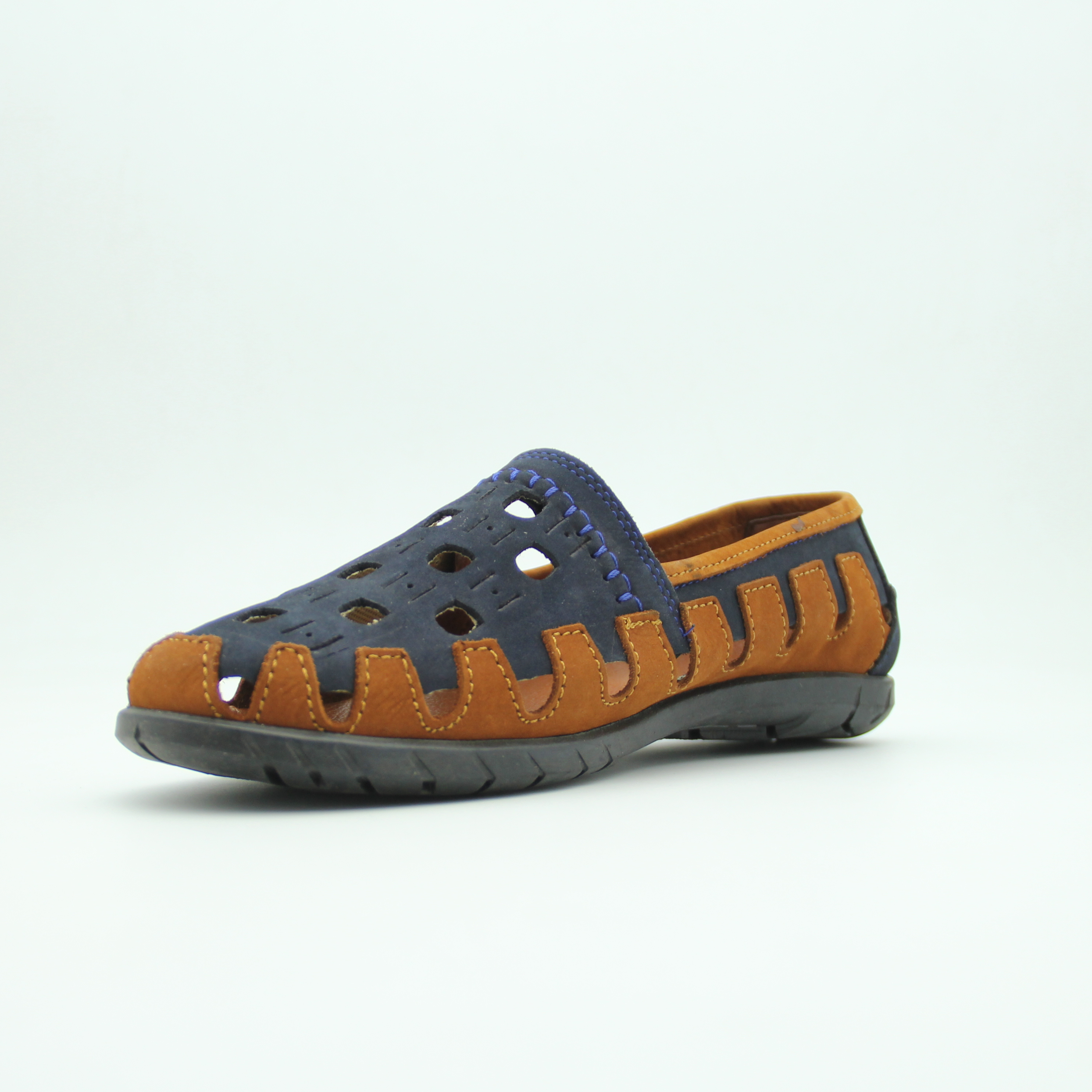 Men Casual Trek slip-on (Navy-Brown)