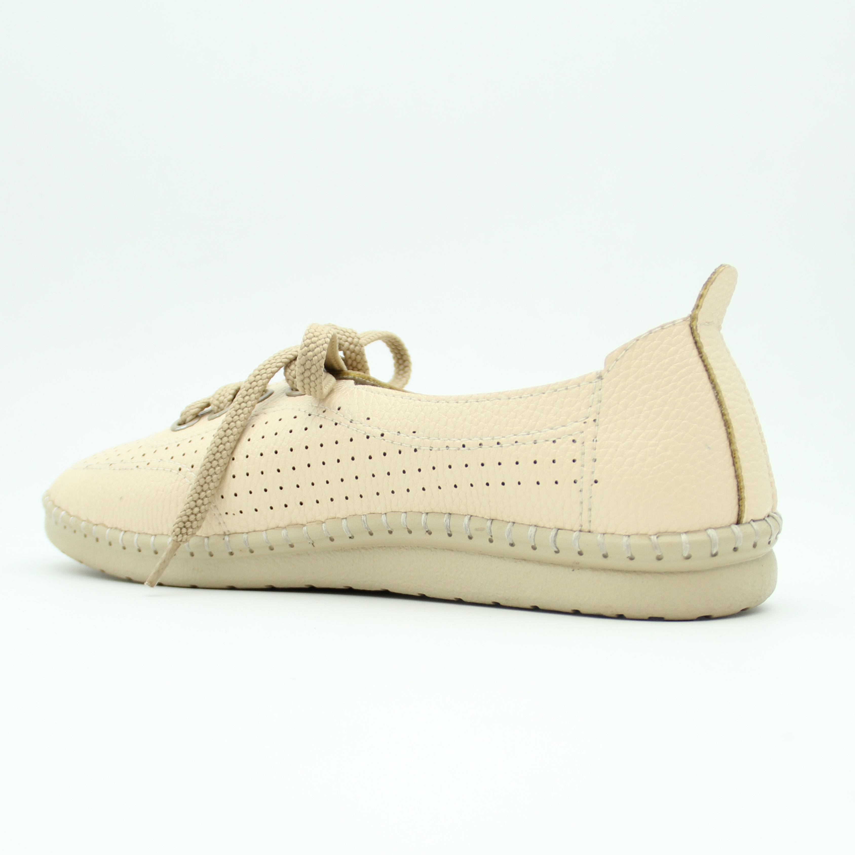 Women leather ladies lotus Shoes (Off White)
