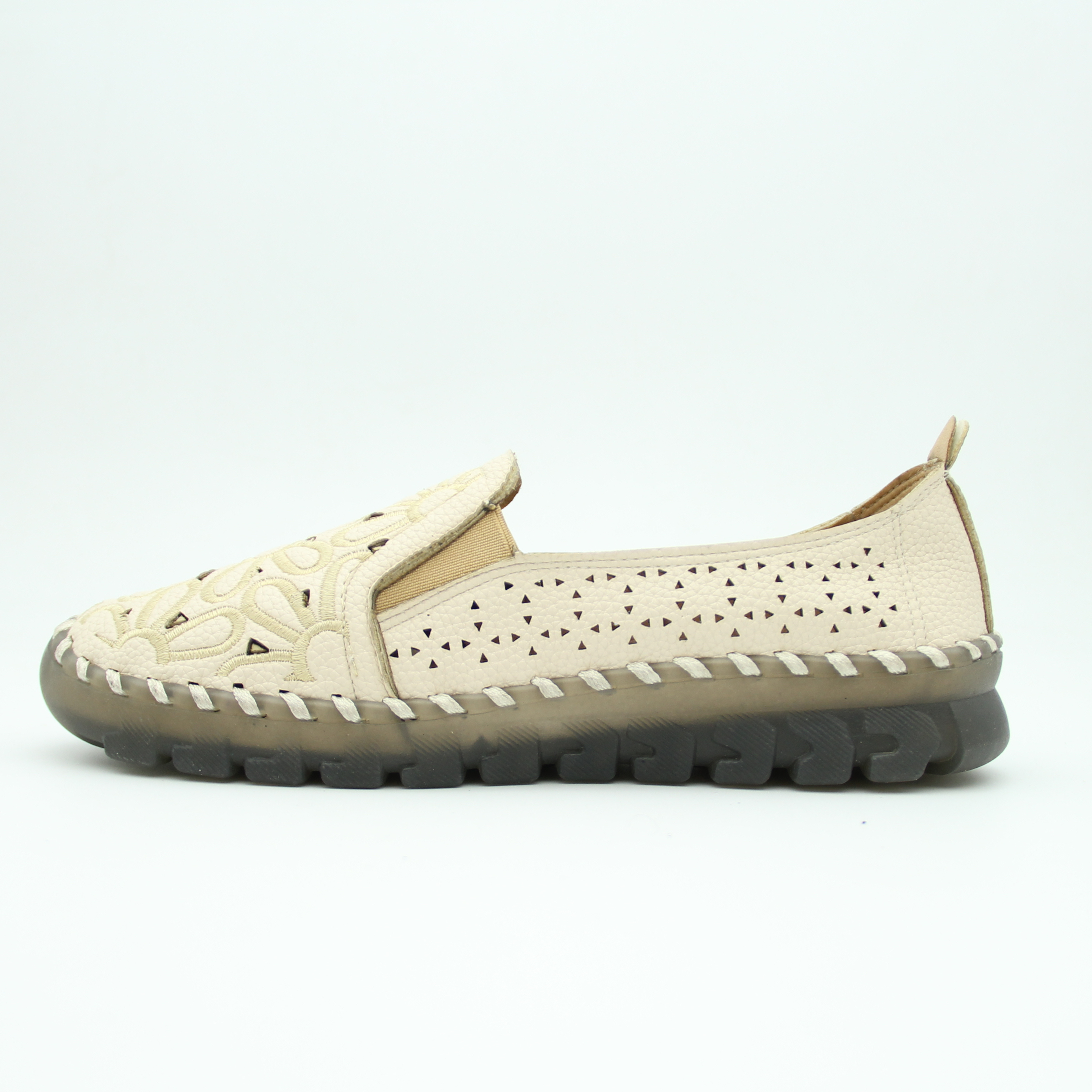 Women Spring Step Flowerflow slip-on (Beige)